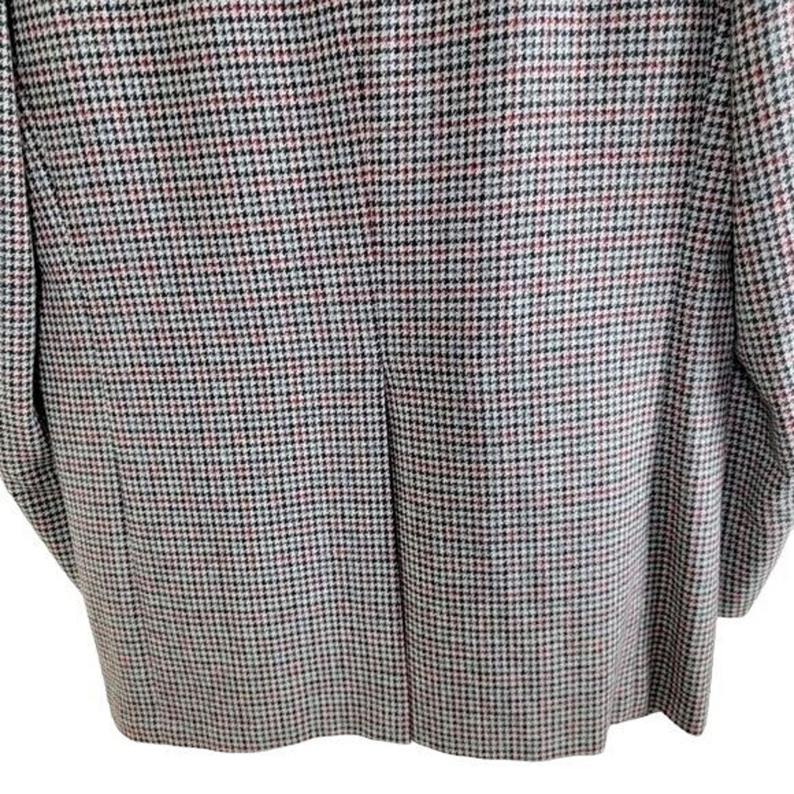 Hart Schaffner Marx Hart Schaffner & Marx Mens 40L Houndstooth Wool Blazer Size 40L - 6 Thumbnail