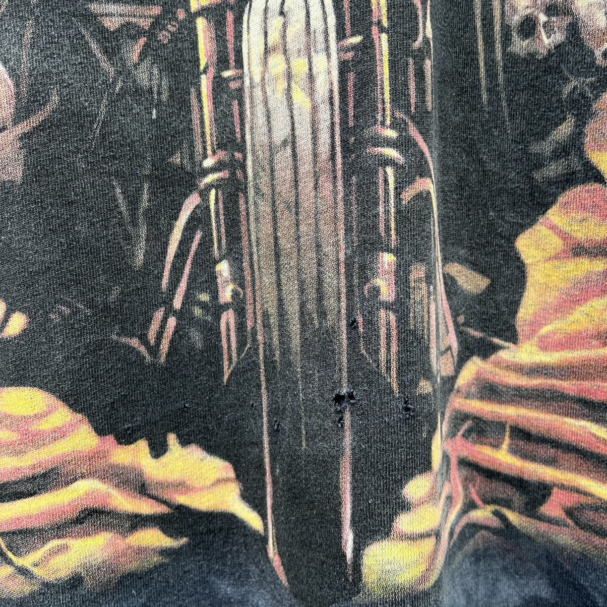 Vintage Thrashed Faded Y2k Skul Bone Tie Dye Tee Size US XXL / EU 58 / 5 - 5 Thumbnail