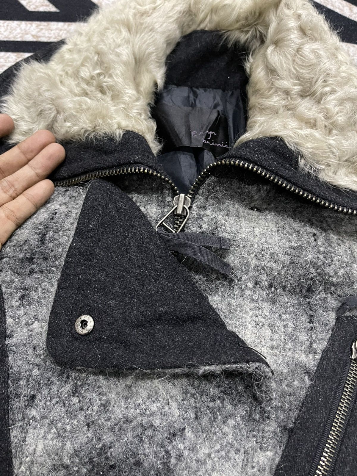 If Six Was Nine 2000s IF SIX WAS NINE STYLE WOOL LONG JACKET FUR COLLAR Size US S / EU 44-46 / 1 - 7 Thumbnail
