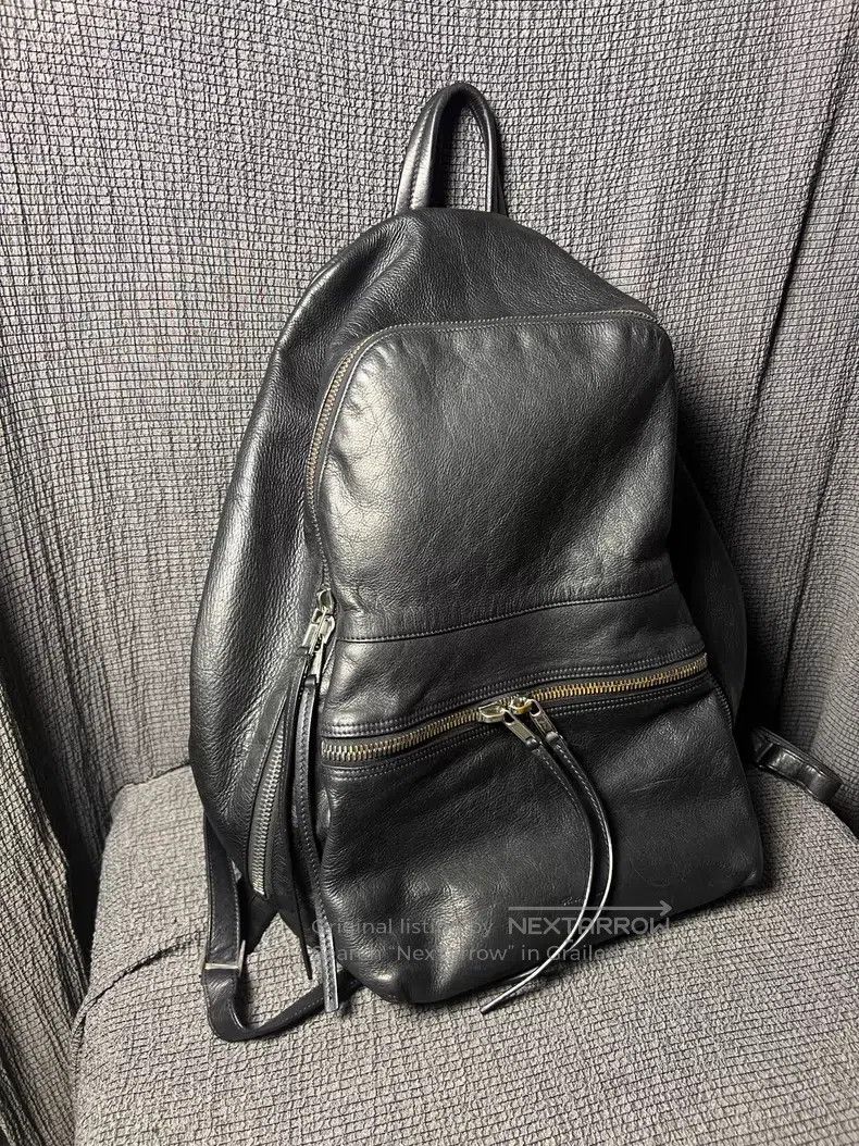 Rick Owens Rick Owens Calf Grain Cowhide Double Zip Ribbon Backpack S Size ONE SIZE - 4 Thumbnail