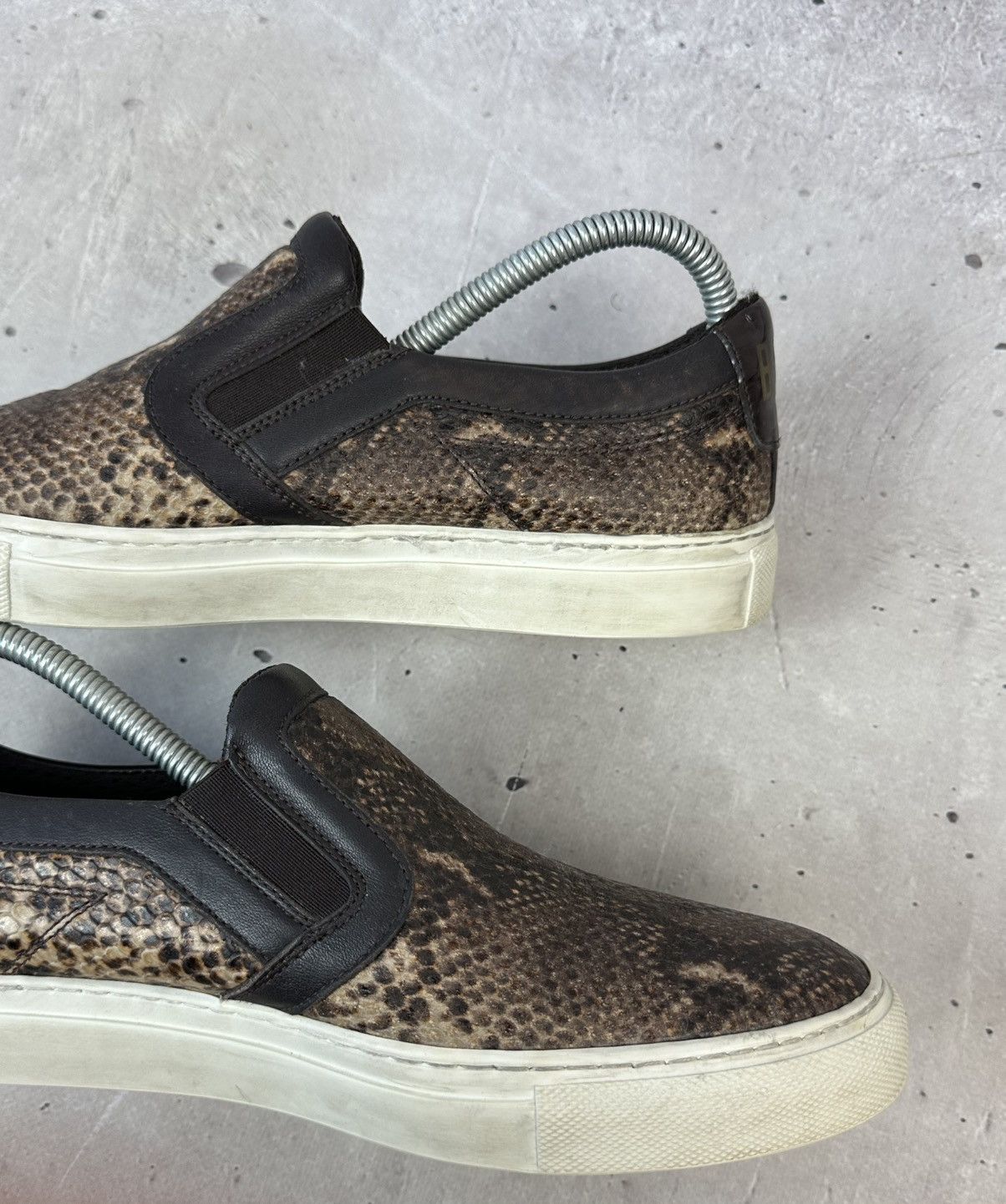 Dirk Bikkembergs Dirk Bikkembergs Snake Brown Leather Men’s Slip on Size US 7.5 / EU 40-41 - 10 Thumbnail