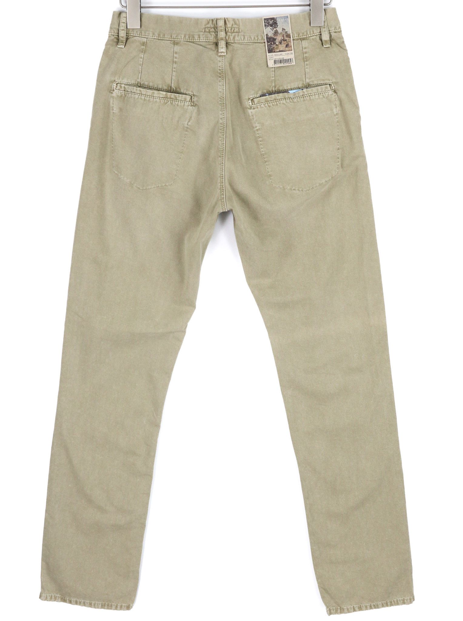 Nudie Jeans KHAKI REGULAR W29/L32 Beige Chino Logo 82657 Size US 29 - 2 Thumbnail