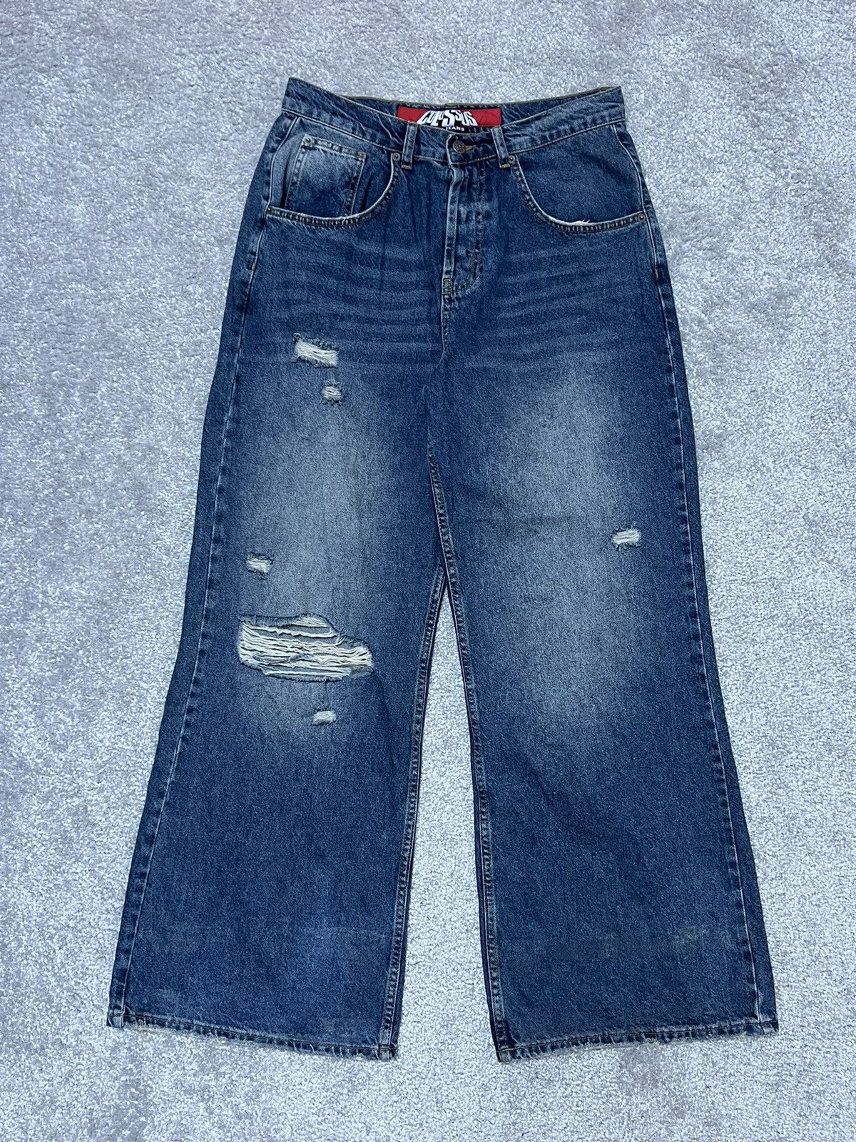 Jaded London Colossus Wide Leg Baggy Jeans Size 32