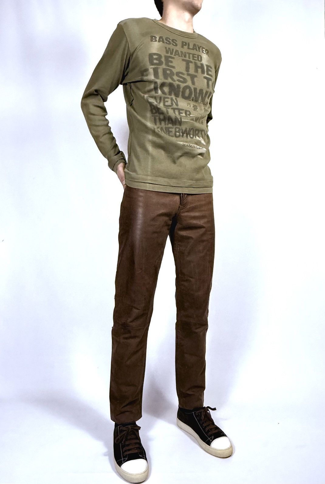 Genuine Leather Vintage 90s Stockerpoint Leather Biker Western Pants Size US 32 / EU 48 - 3 Thumbnail