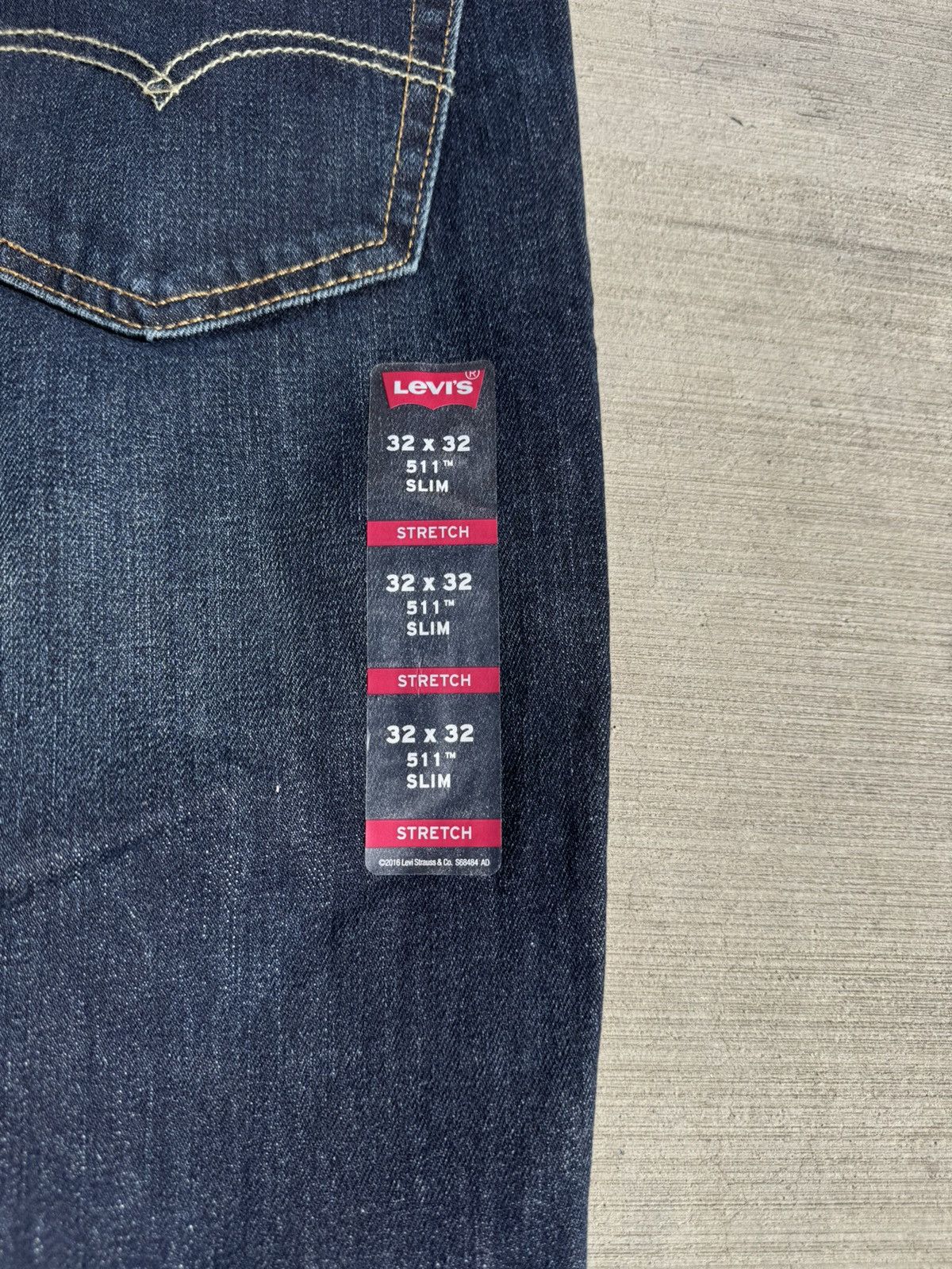 Levi's LEVI’S 511 SLIM BLUE JEANS DENIM STRETCH 32 x 32 BRAND NEW Size US 32 / EU 48 - 5 Thumbnail
