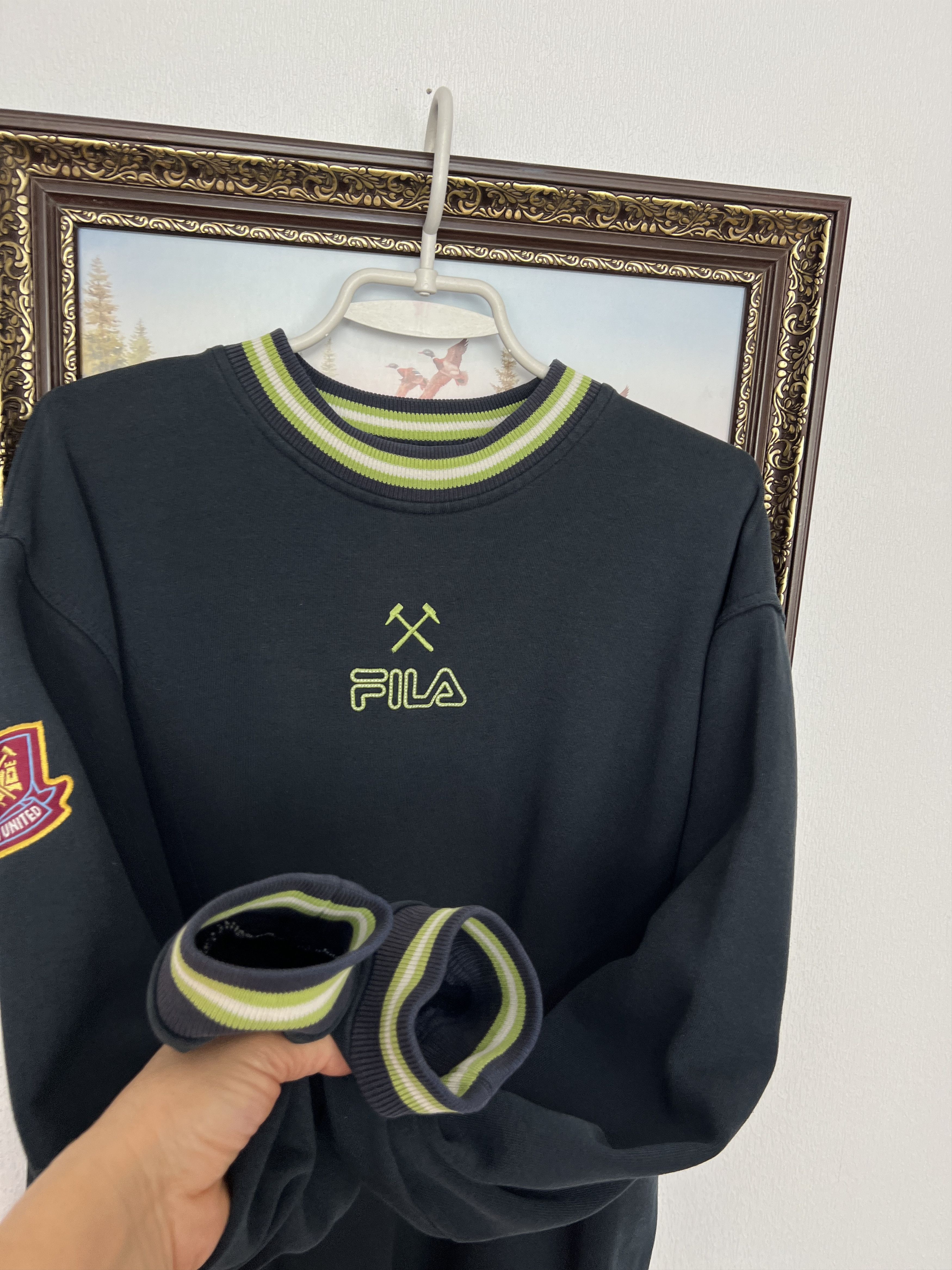 Fila West Ham United Hammers Football Sweatshirt Soccer Crewneck Size US M / EU 48-50 / 2 - 6 Thumbnail
