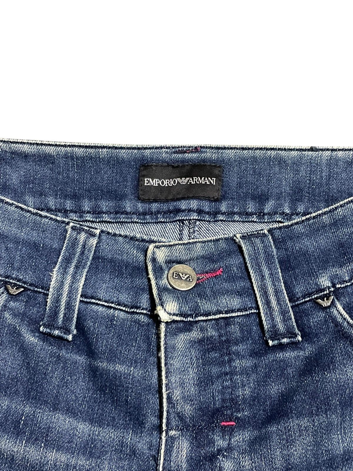 Emporio Armani Vintage Y2K Emporio Armani Beads At Back Style Bootcut Jeans Size 29" - 10 Thumbnail