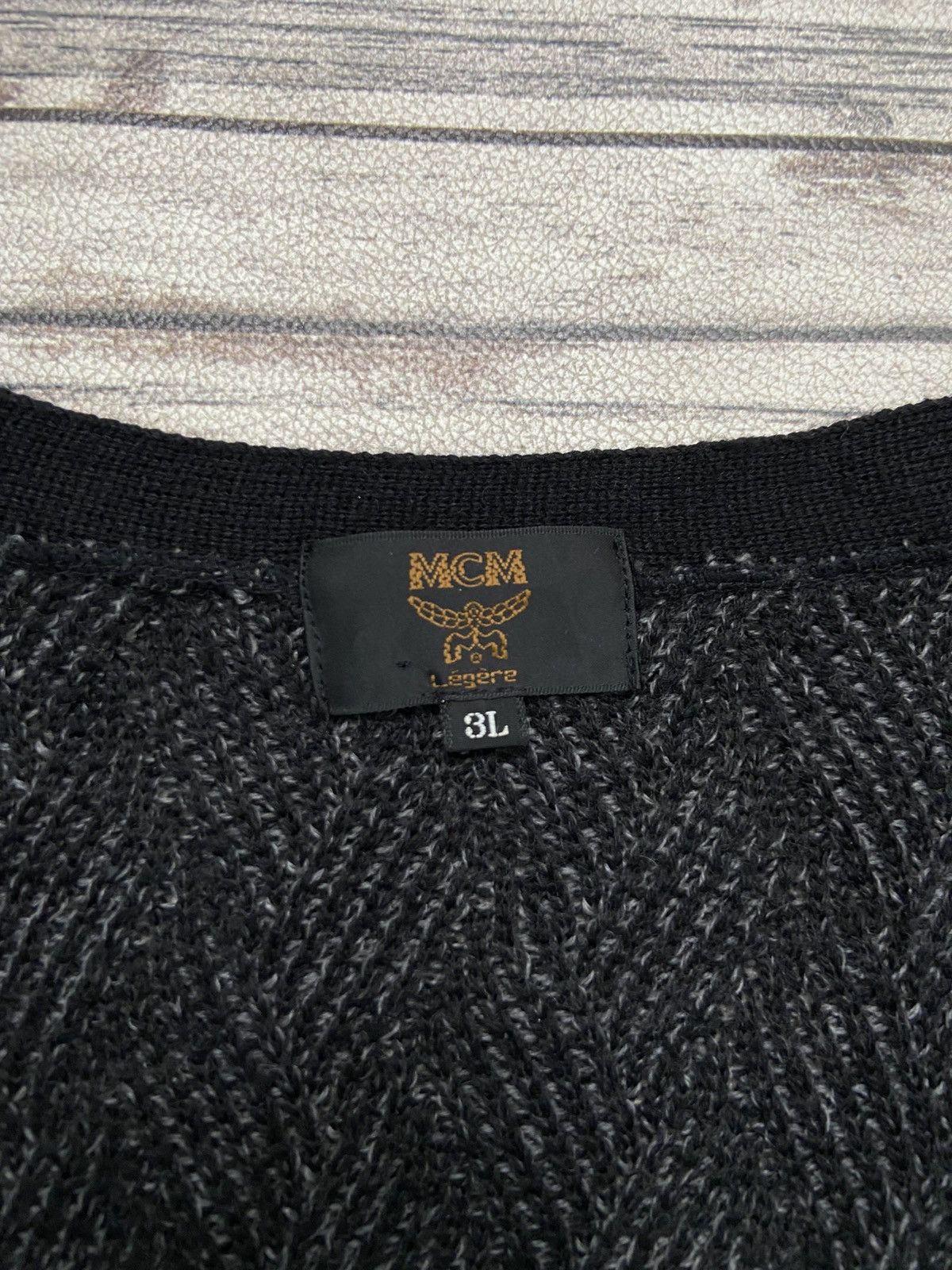 Aran Isles Knitwear × MCM Vintage MCM Pattern Chest Logo Cardigan Size US XL / EU 56 / 4 - 4 Thumbnail