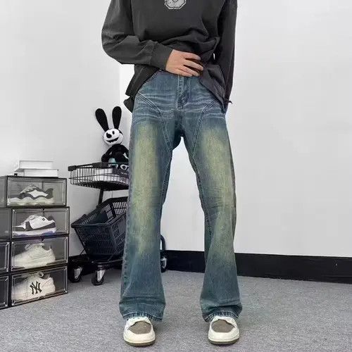 VIBE Vintage distressed washed corrugated bootcut jeans Size US 32 / EU 48 - 1 Thumbnail