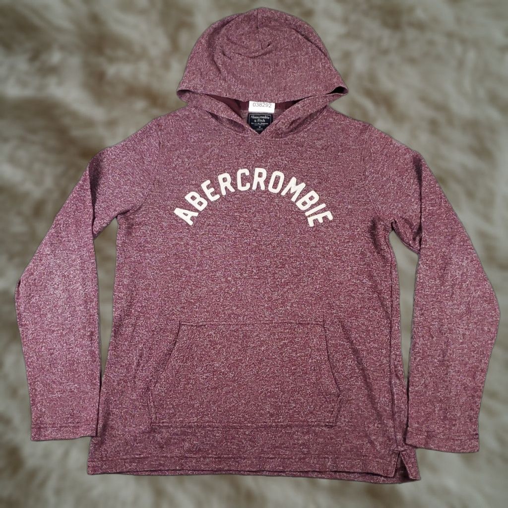 Abercrombie & Fitch Abercrombie & Fitch Red Hoodie Mens Medium Pullover Sweatshirt Casual Knit Mock Neck Size US M / EU 48-50 / 2 - 1 Thumbnail