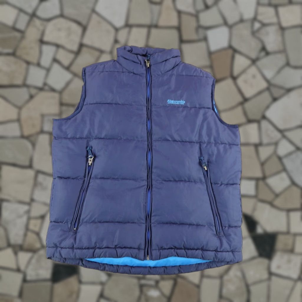 Abercrombie & Fitch Abercrombie & Fitch Vest Mens Small Blue Puffer Down Quilted Insulated Zip Y2K Vest Puffer Jacket Size US S / EU 44-46 / 1 - 1 Thumbnail