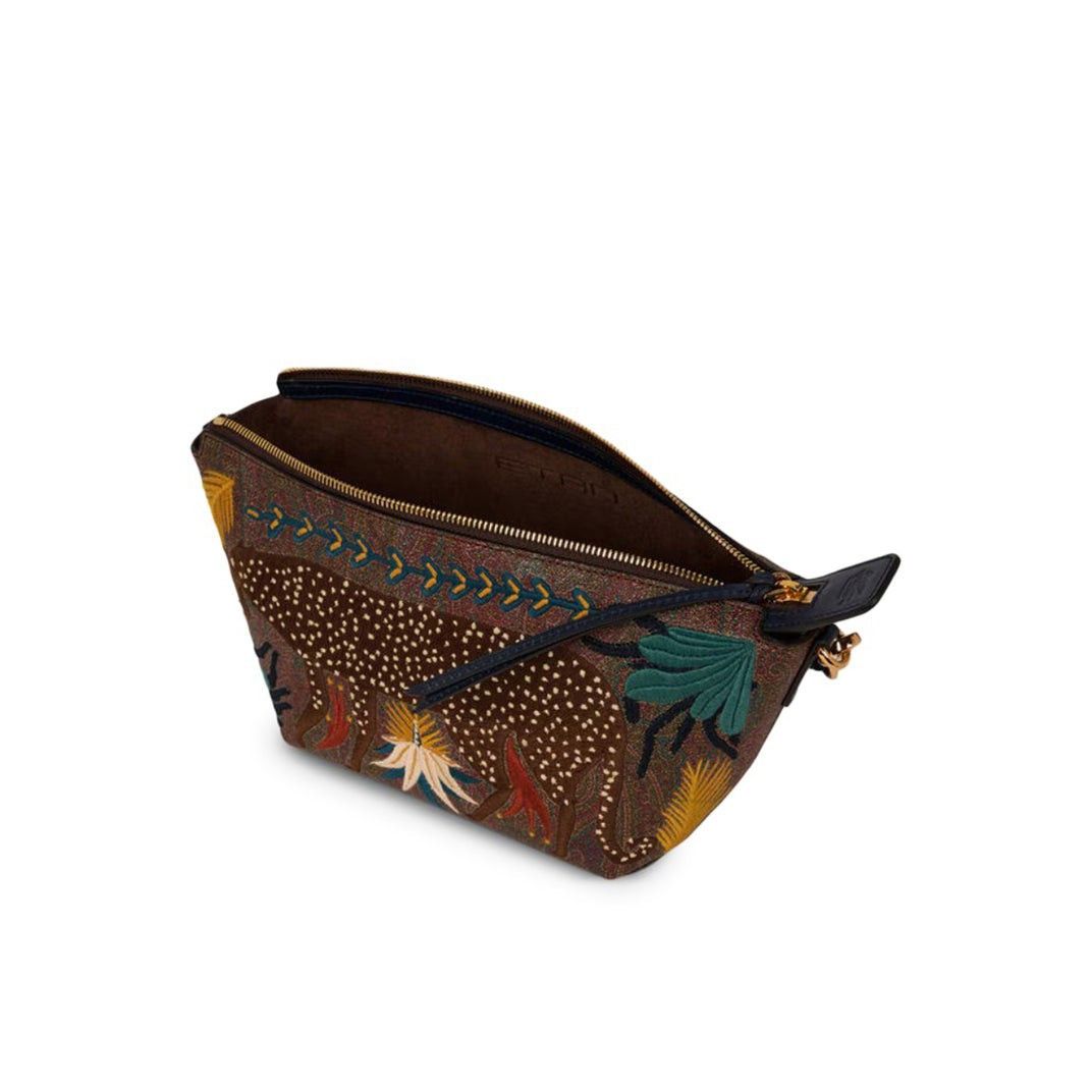 Etro ETRO Arnica Embroidery Brown Shoulder Bag New Size ONE SIZE - 4 Thumbnail