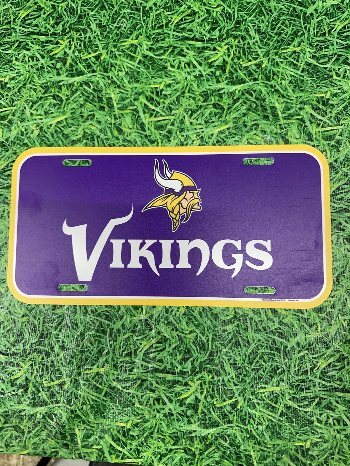 NFL Minnesota Vikings License Plate Plastic NFL NEW Size ONE SIZE - 1 Thumbnail