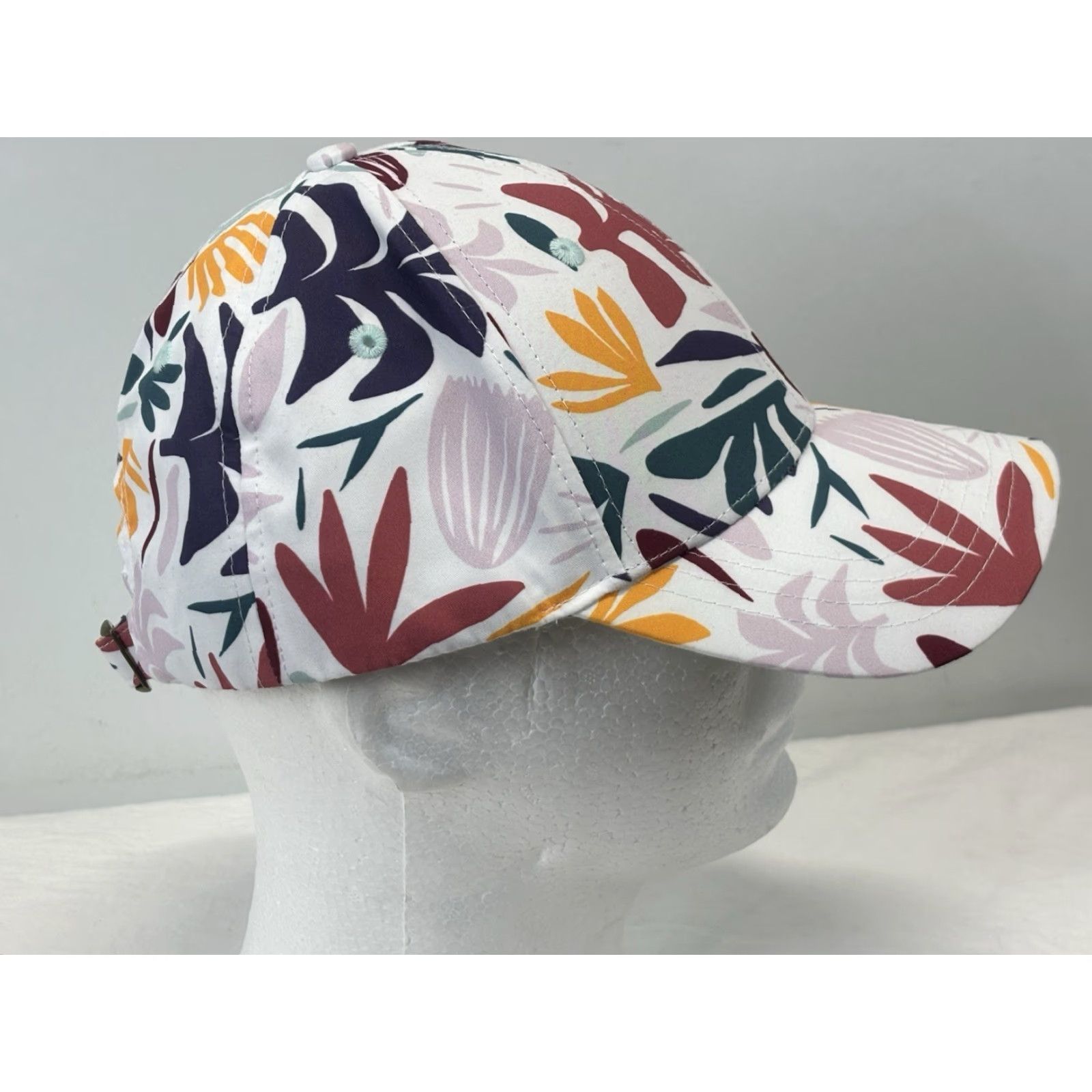 Vintage Gyal Bashy Floral Tropical Baseball Hat Cap Adjustable Vacation Cruise Size ONE SIZE - 5 Thumbnail