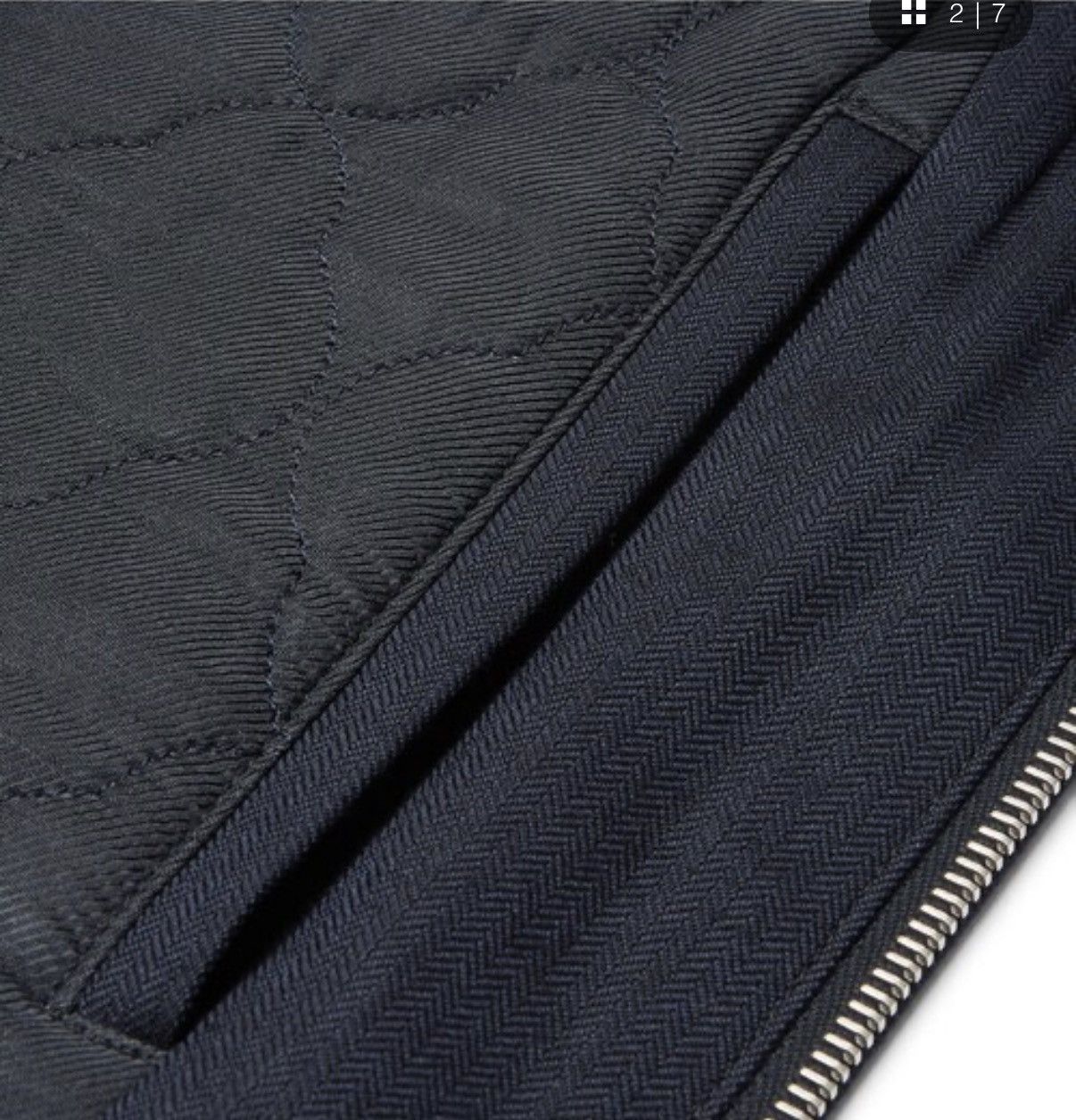 A.P.C. A.P.C. Herringbone Cotton and Wool-Blend Bomber Jacket Size US S / EU 44-46 / 1 - 10 Thumbnail