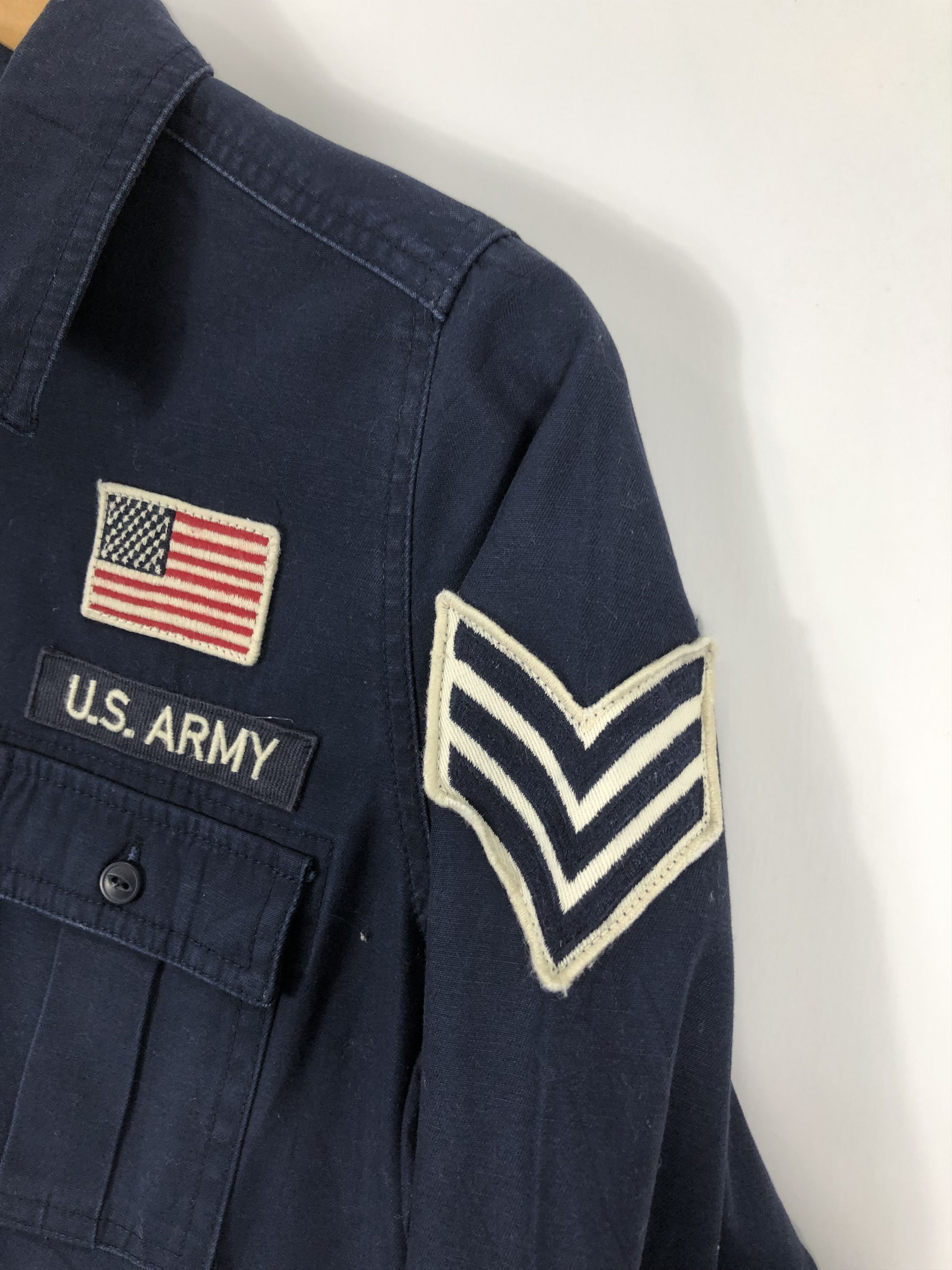 Vintage Vintage Us Army Blue Denim Jacket J0661 Size US M / EU 48-50 / 2 - 10 Thumbnail