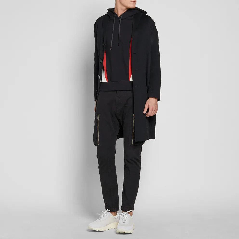 Neil Barrett Neil Barrett Black Panelled Modernist Retro Hoodie Size US S / EU 44-46 / 1 - 7 Thumbnail