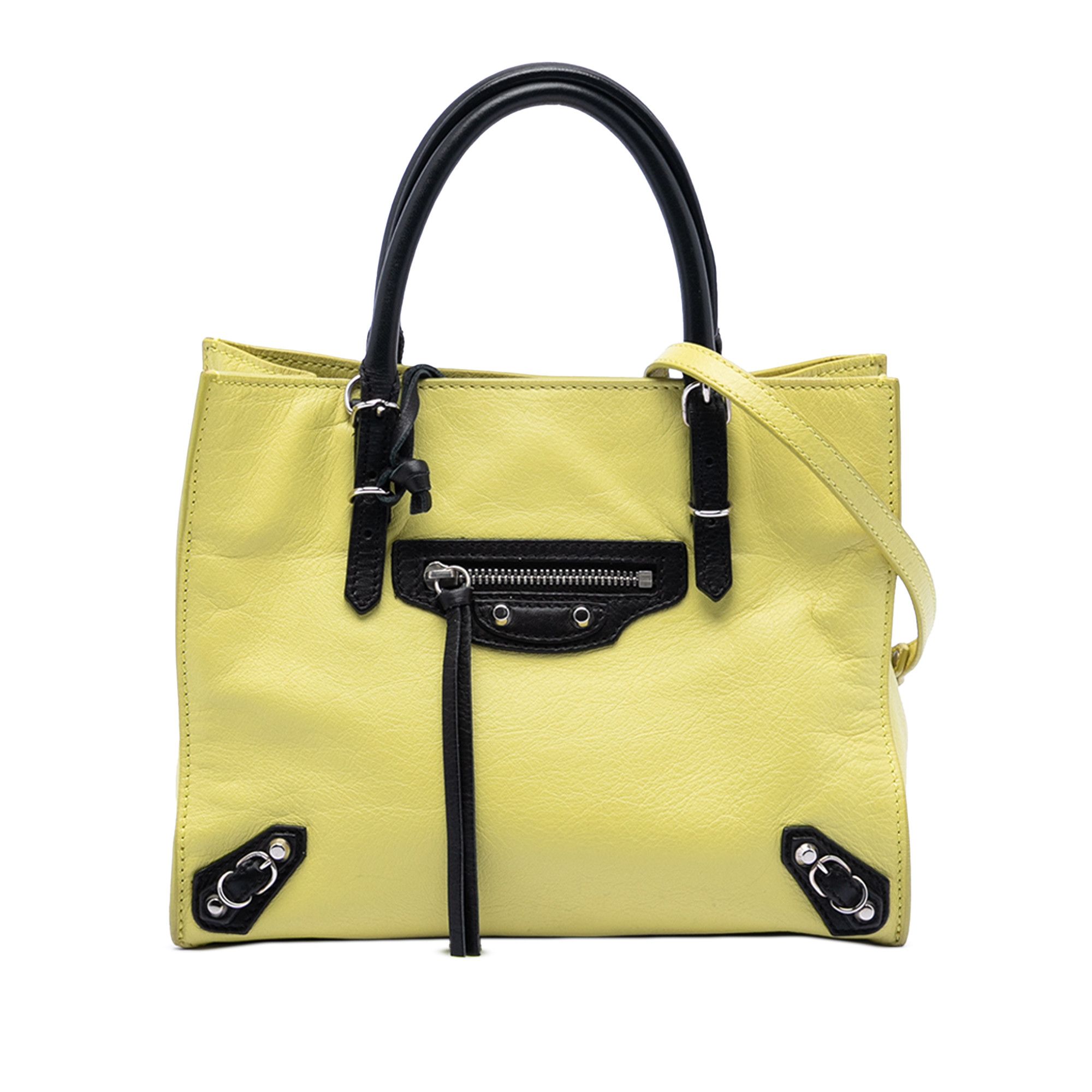 Balenciaga Balenciaga Mini Bicolor Leather Papier A4 Zip Around Tote Size ONE SIZE - 1 Thumbnail