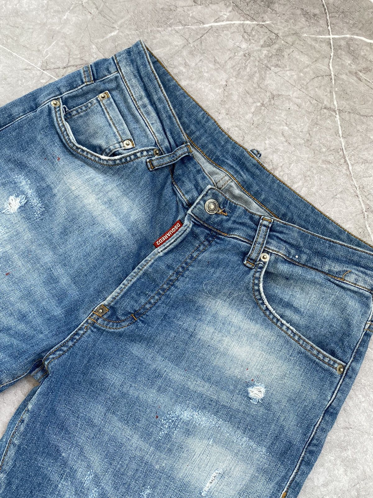 Dsquared2 Dsquared2 Jeans Distressed Slim Jean Paint Splatter Italy Size US 32 / EU 48 - 16 Thumbnail
