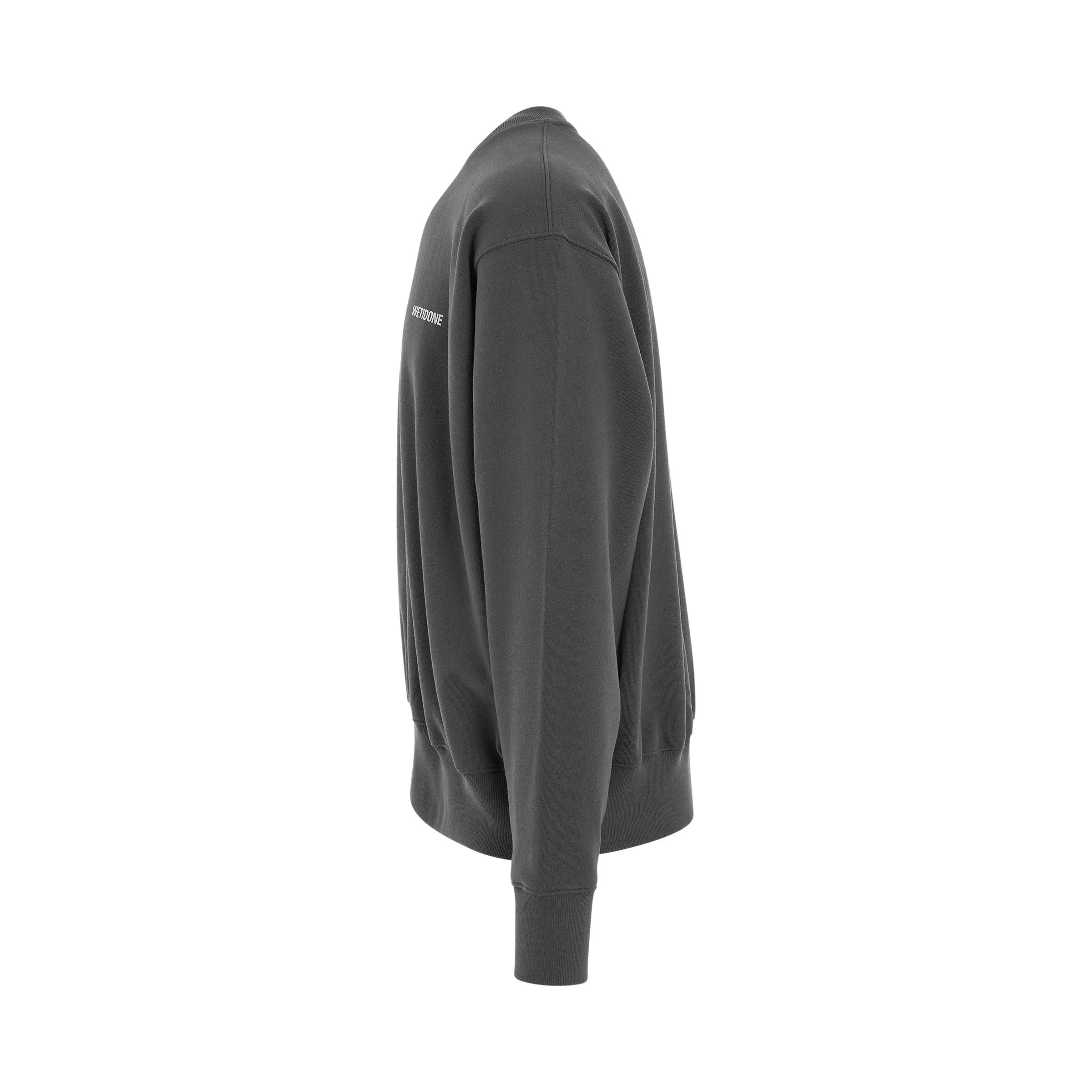 WE11DONE o1mris0824 Cotton Sweatshirt in Charcoal Size US M / EU 48-50 / 2 - 3 Thumbnail