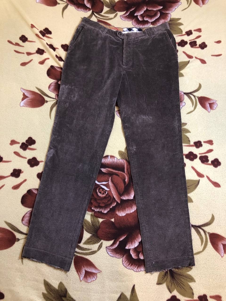 Burberry Vintage 90s Burberry Chunky Corduroy Pants Mens Size US 28 / EU 44 - 1 Thumbnail