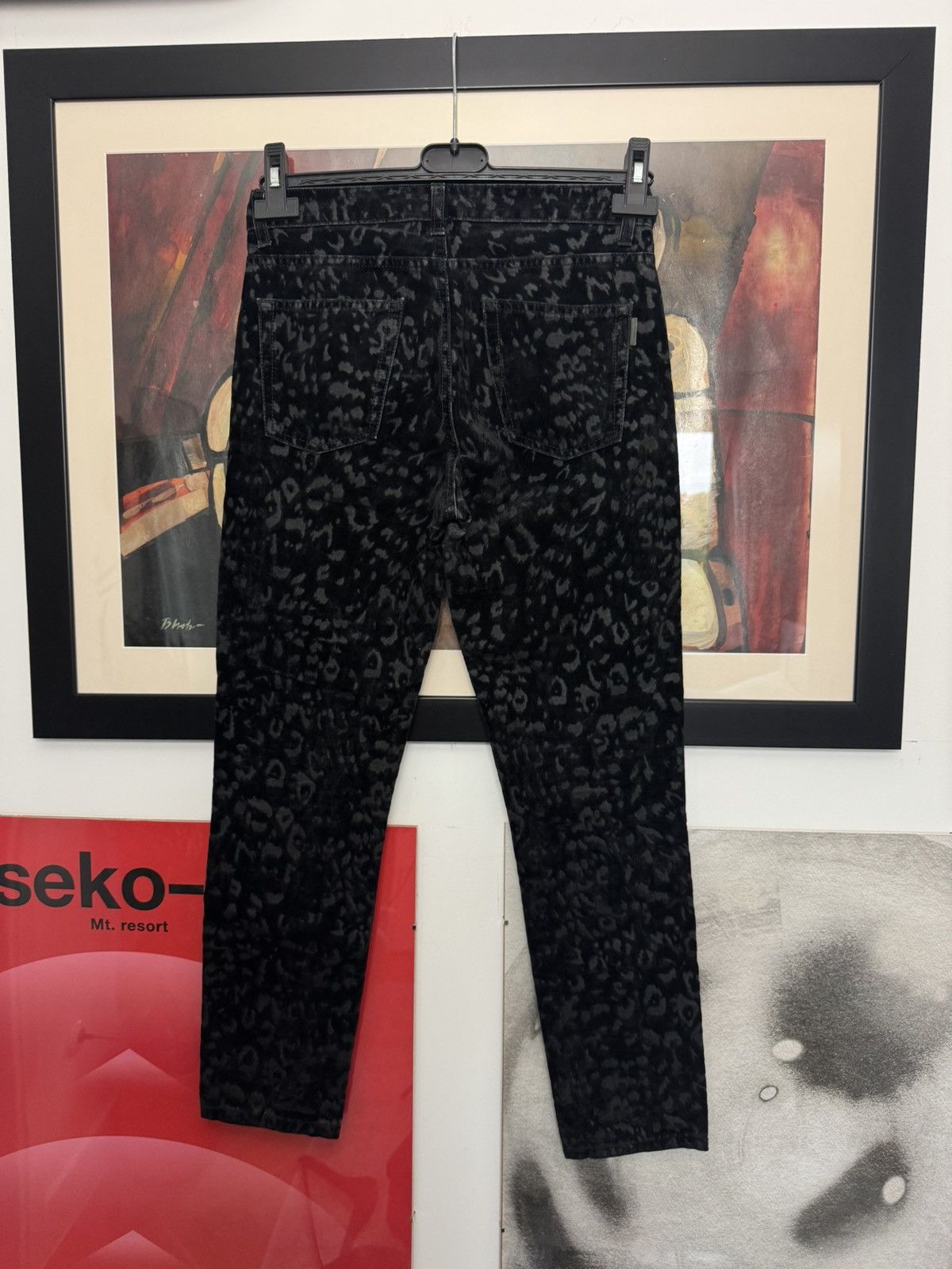 Saint Laurent Paris Saint Laurent D05 Denim by Hedi Slimane Leopard Print Velvet Size 27" / US 4 / IT 40 - 3 Thumbnail