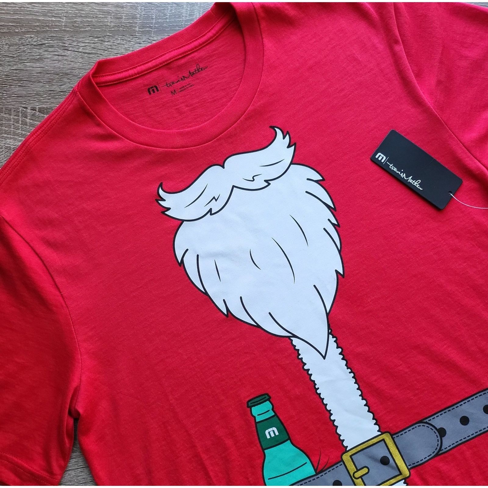 TravisMathew NWT TravisMathew Christmas Feast Golf Santa T-Shirt Red Sz M Size US M / EU 48-50 / 2 - 8 Thumbnail