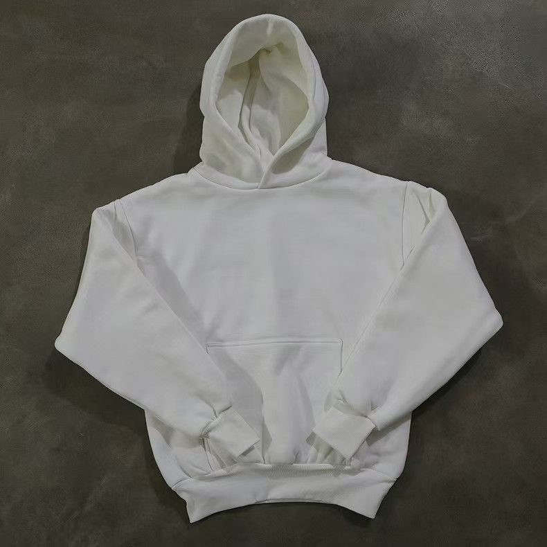 Japanese Brand × Vintage White street retro solid cotton hoodie Size US L / EU 52-54 / 3 - 1 Thumbnail