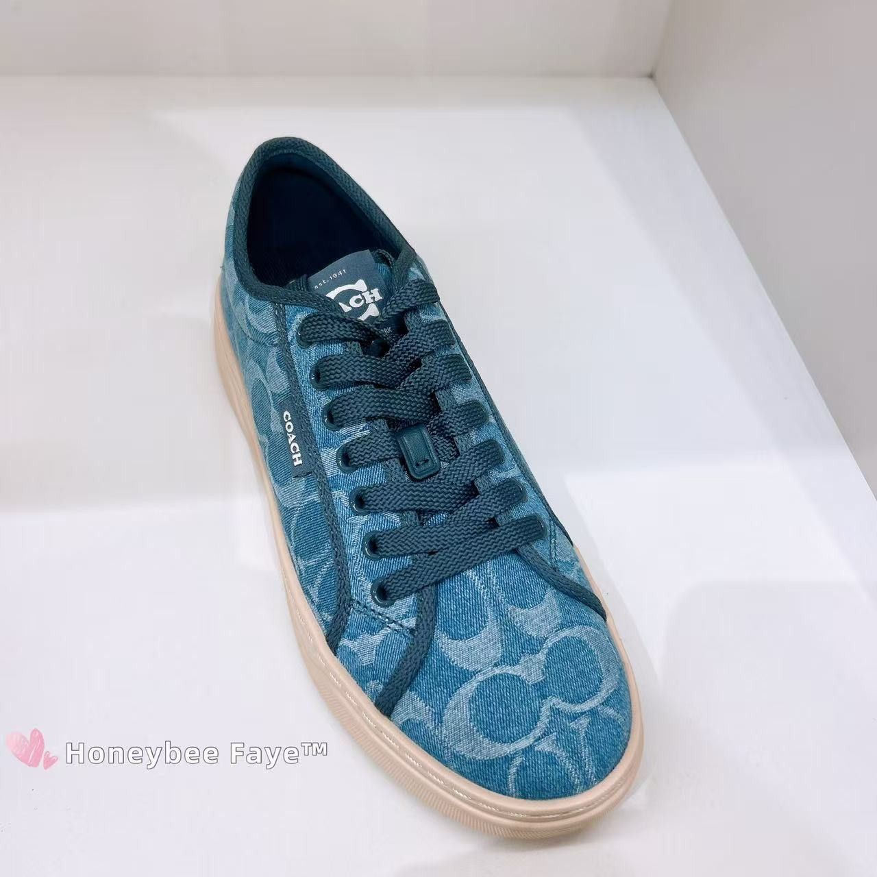 Coach Canvas Sneaker In Signature Denim CDQ99 Size US 8 / IT 38 - 5 Thumbnail