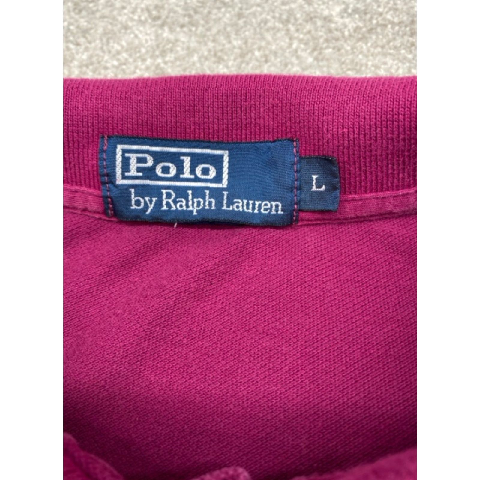 Polo Ralph Lauren Polo Shirt Polo Ralph Lauren Polo Men's Large Short Sleeve Plum Cotton 5905 Purple Polo Size US L / EU 52-54 / 3 - 3 Thumbnail