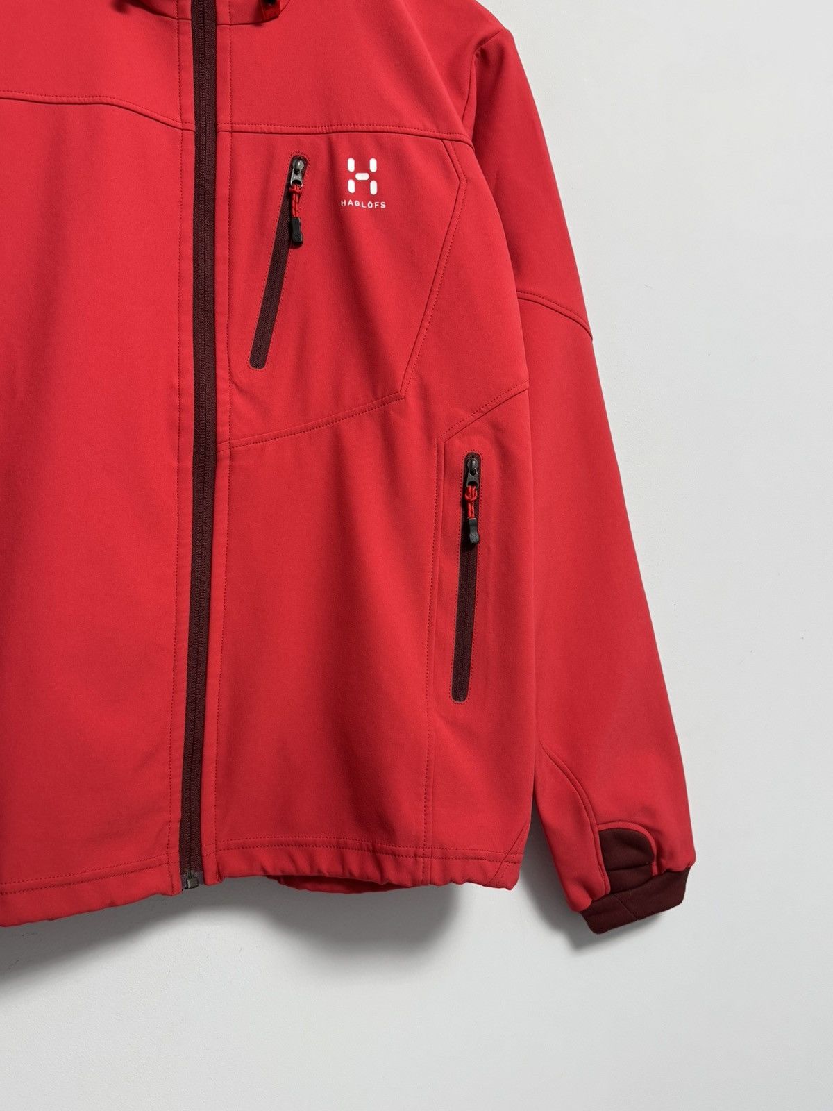 Haglofs Haglofs Womens Softshell Jacket Hooded Stretch Red Size L / US 10 / IT 46 - 3 Thumbnail