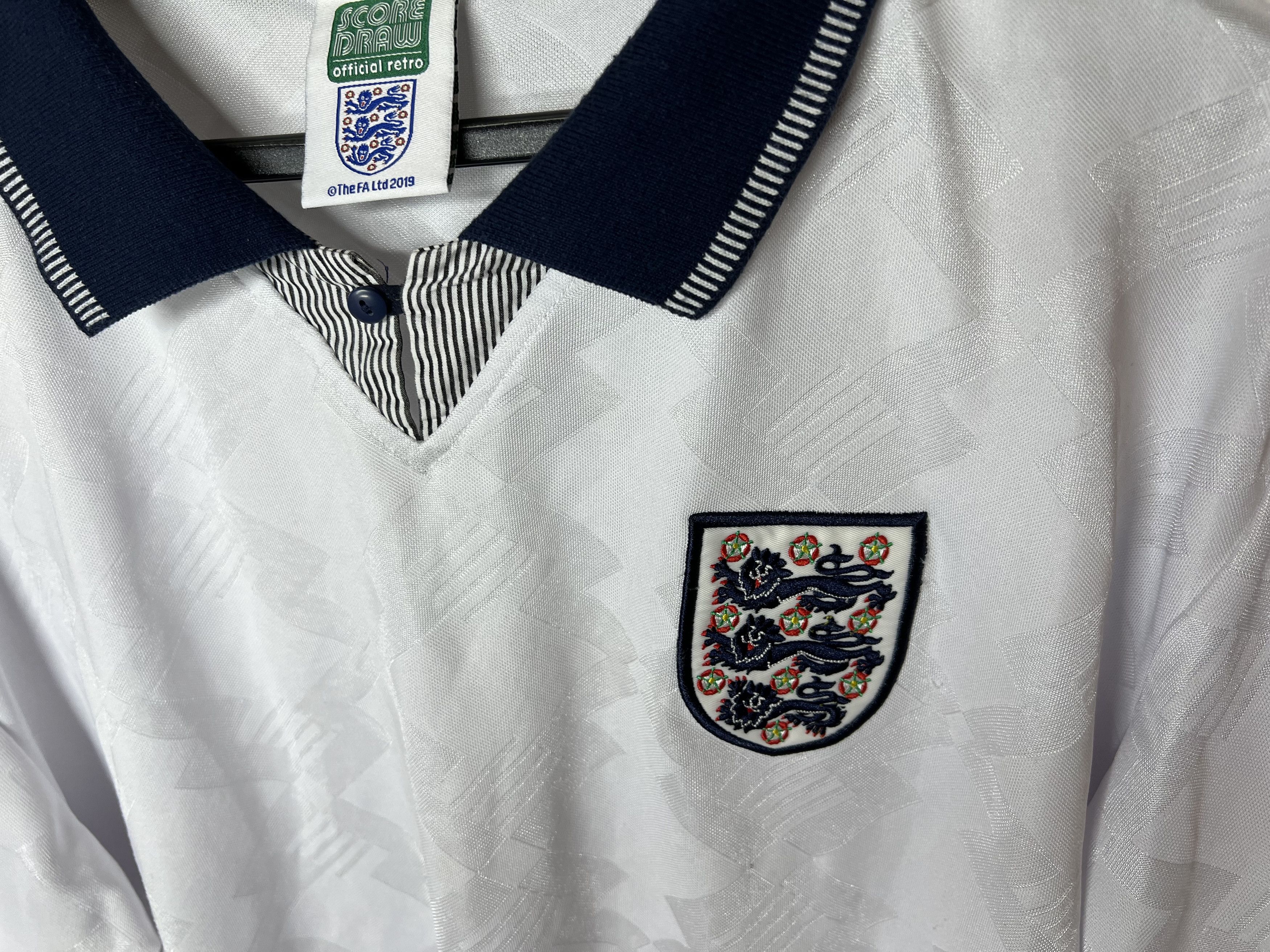 Vintage ENGLAND 1990 1992 HOME FOOTBALL SHIRT SOCCER JERSEY Size US XL / EU 56 / 4 - 3 Thumbnail