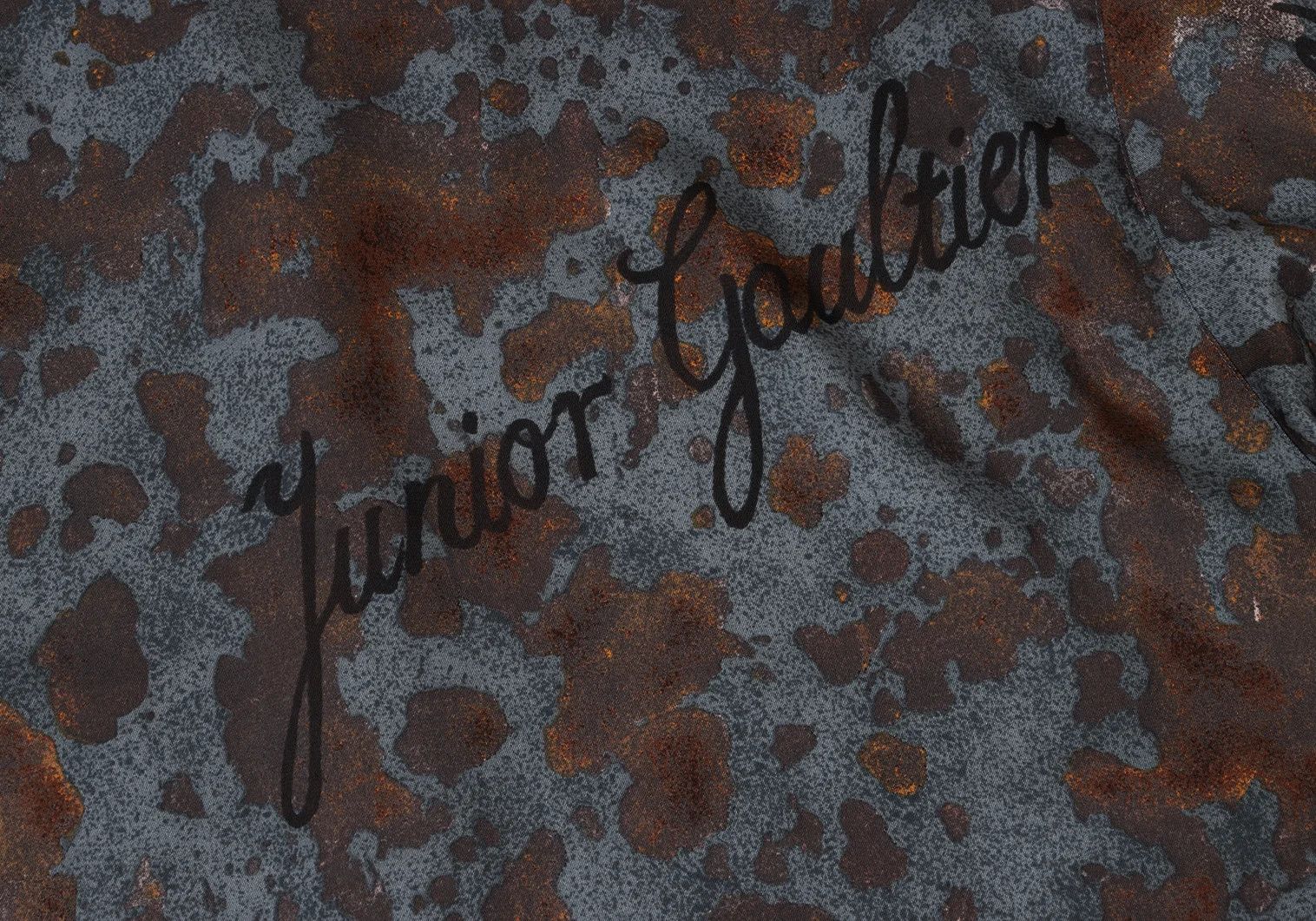Jean Paul Gaultier Junior Printed Logo Shirt in Blue and Brown Size US M / EU 48-50 / 2 - 15 Thumbnail