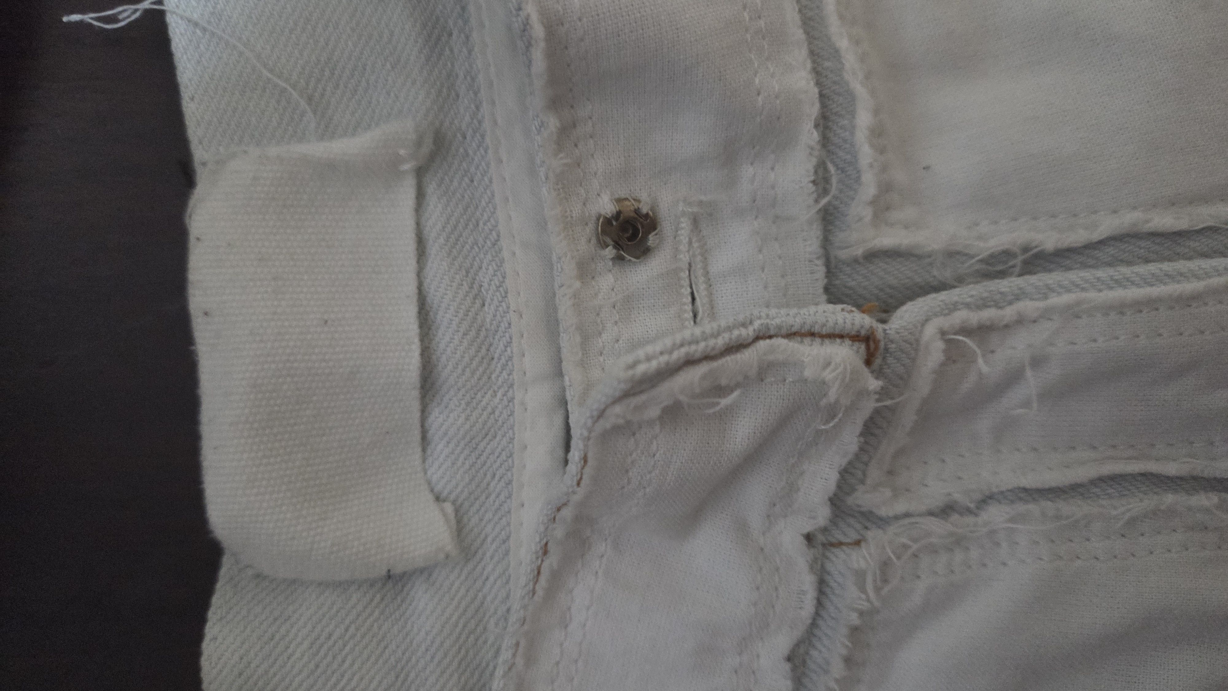 Maison Margiela Martin Margiela04FW Artisanal White Inside-Out Denim Pants Size US 28 / EU 44 - 3 Thumbnail