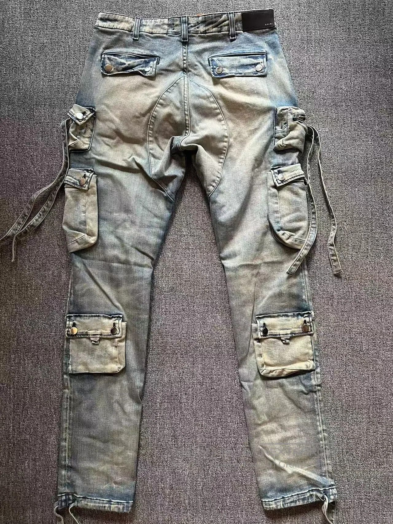 Amiri amiri cargo jeans in comfortable denim fabric. Size US 33 - 2 Thumbnail