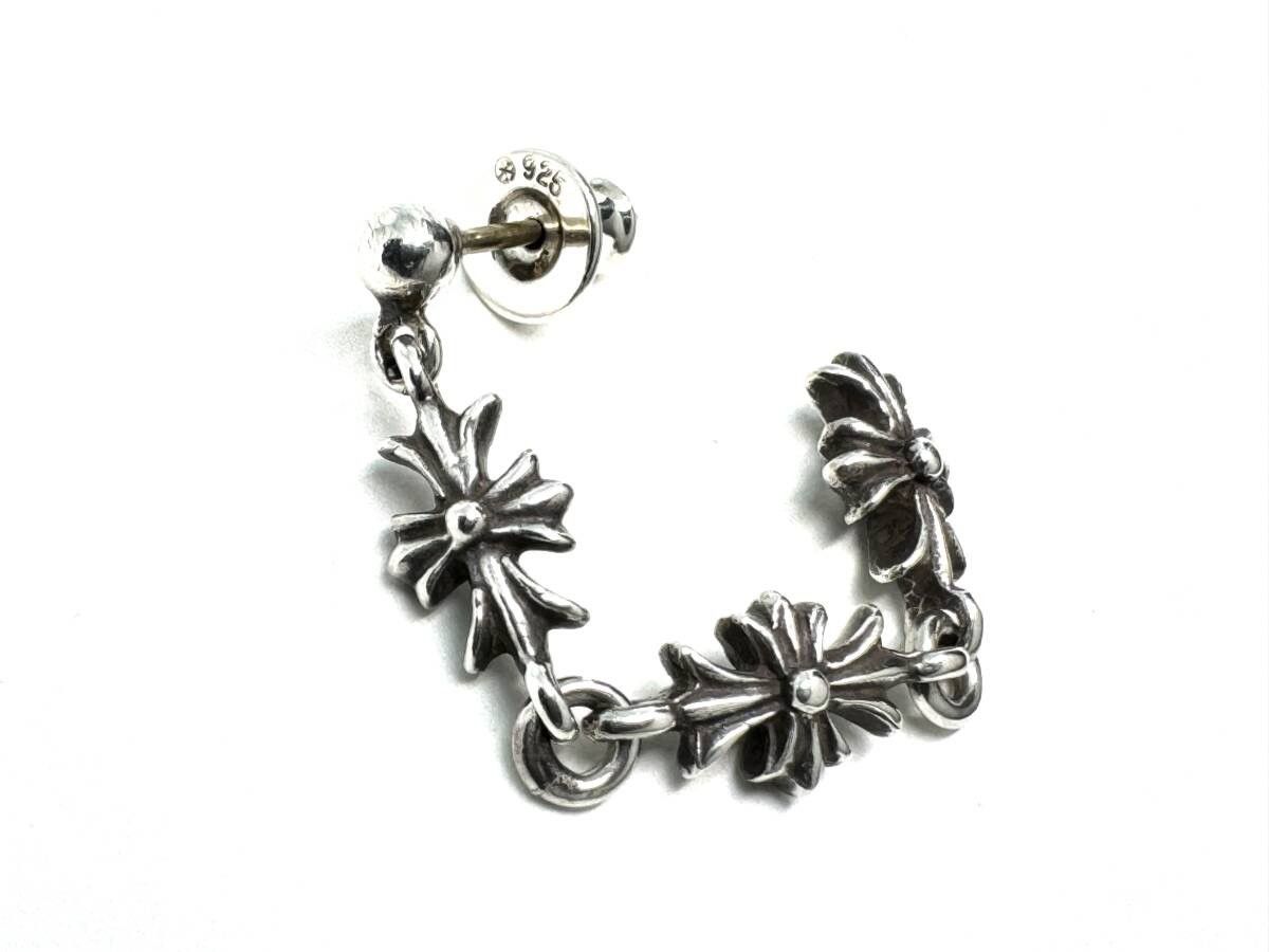 Chrome Hearts Chrome Hearts Silver Tiny E CH Plus 3 Drop Earring Size ONE SIZE - 2 Thumbnail