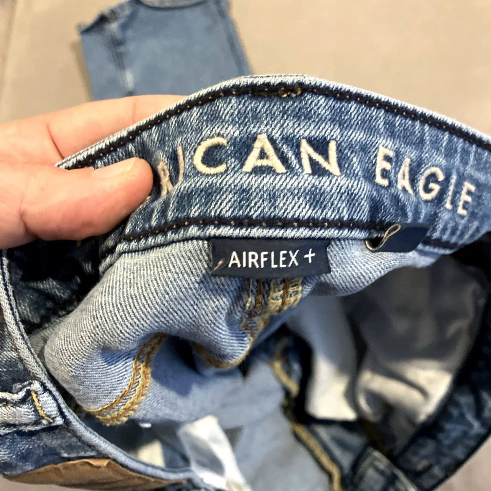 American Eagle Outfitters American Eagle Jeans - Blue Flex Slim Fit Jeans - Men's 40x28 Inseam | Slim, White, 40 Waist, Regular Size - 40, 28 Inseam, Men Size US 40 / EU 56 - 3 Thumbnail