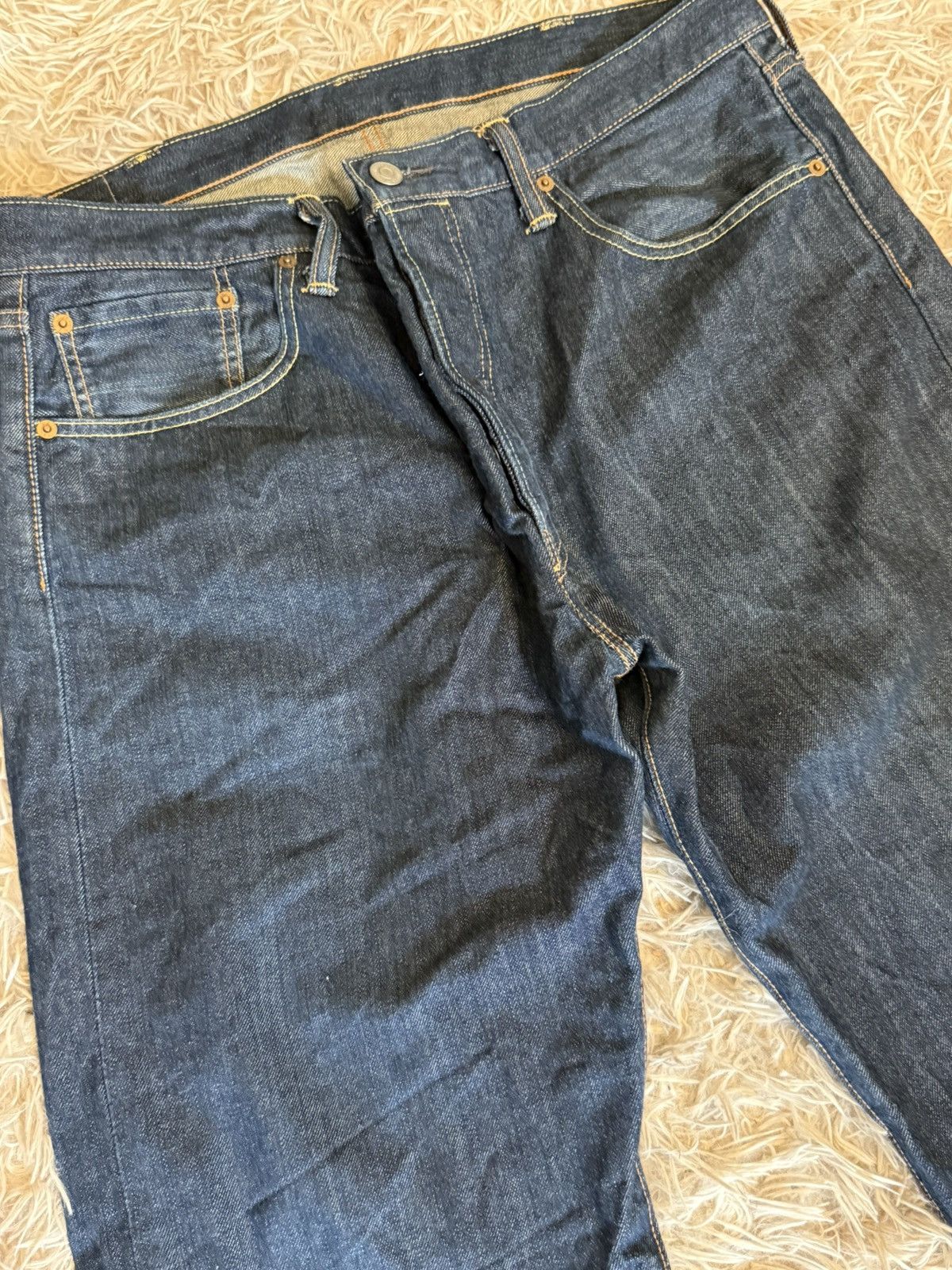 Levi's Vintage Clothing Mens Levi's 501 Dark Blue Denim Jeans Size US 38 / EU 54 - 2 Thumbnail