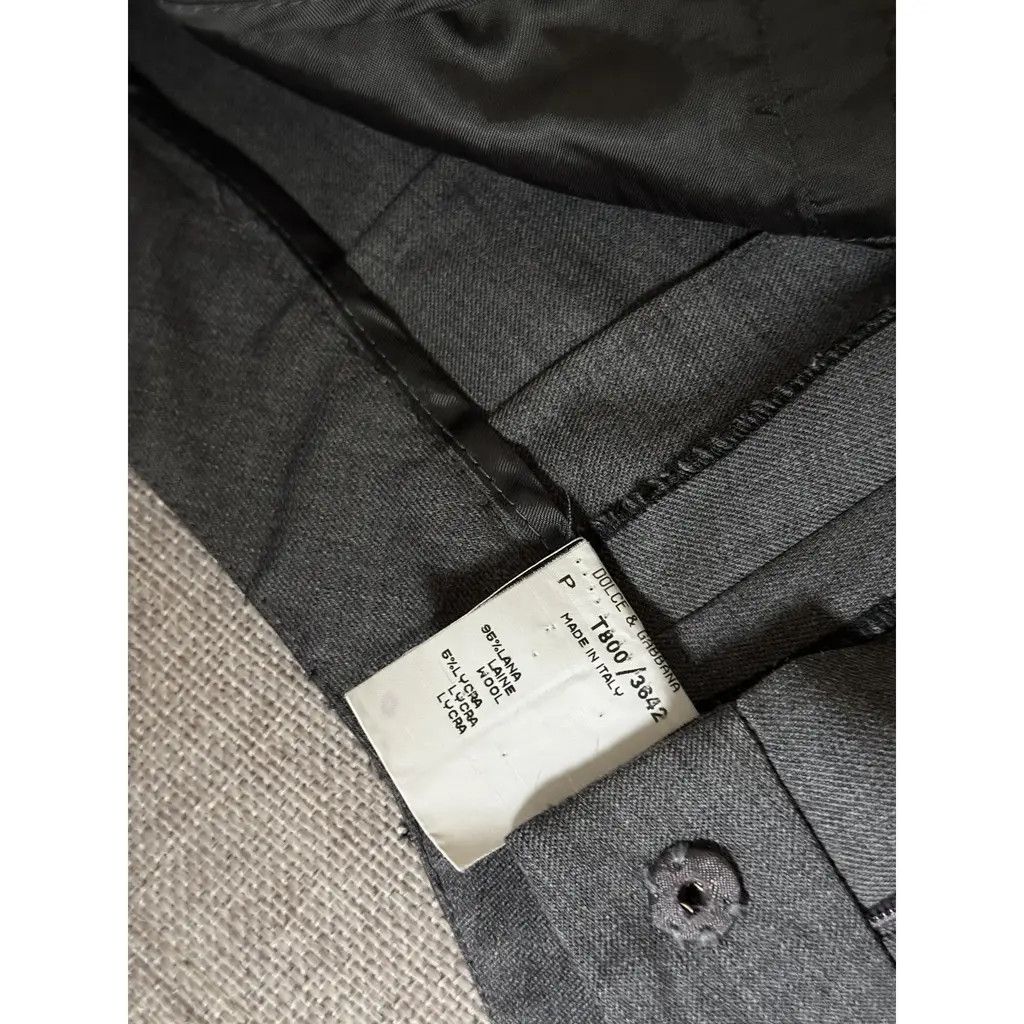 Dolce & Gabbana Dolce & Gabbana Grey Tailored Wool Blend Suit Set Size M / US 6-8 / IT 42-44 - 9 Thumbnail