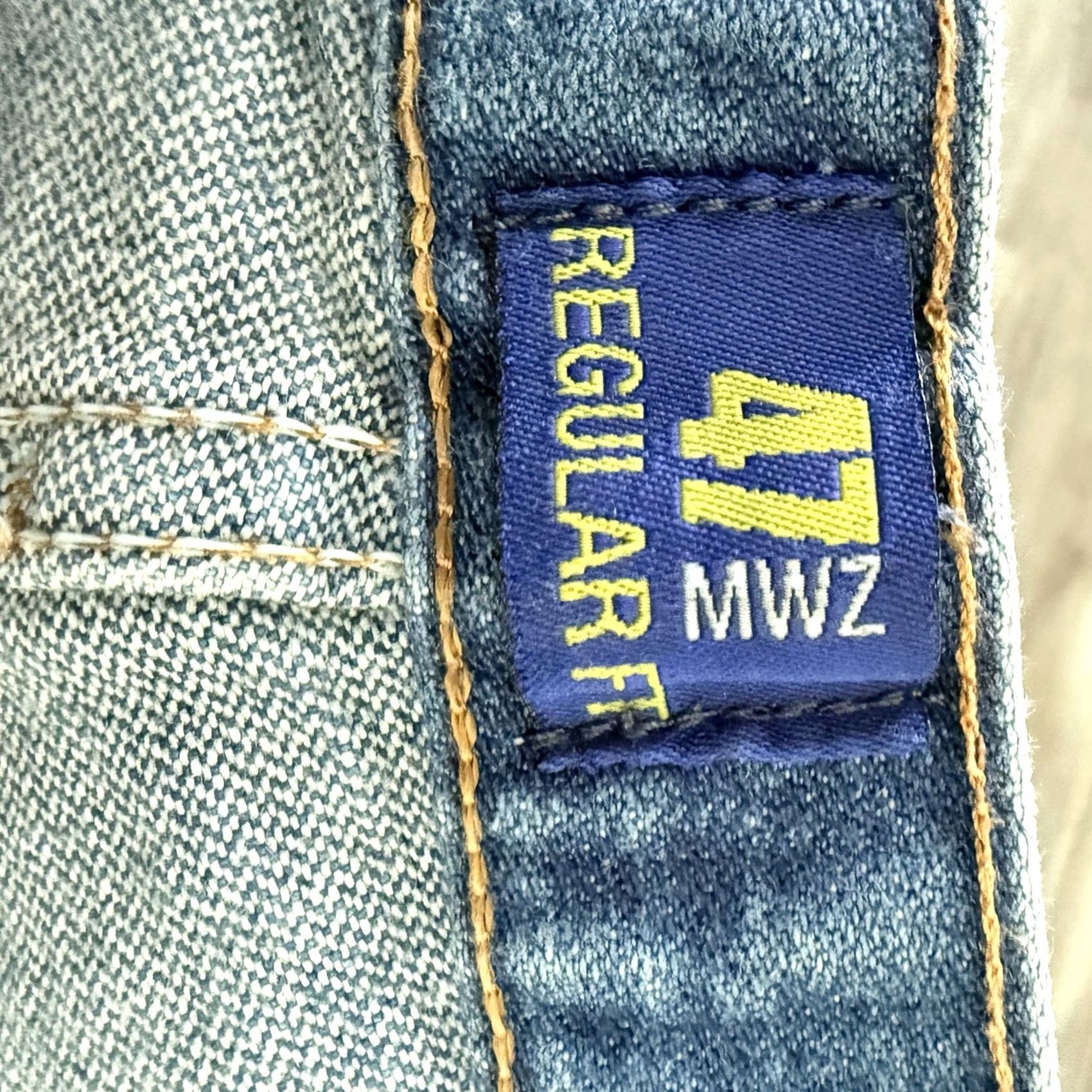 Wrangler Wrangler Jeans 47MWZPW Regular Denim 35x32 Blue Western Cowboy Workwear Mens Straight 5-Pocket Logo Size US 35 - 4 Thumbnail