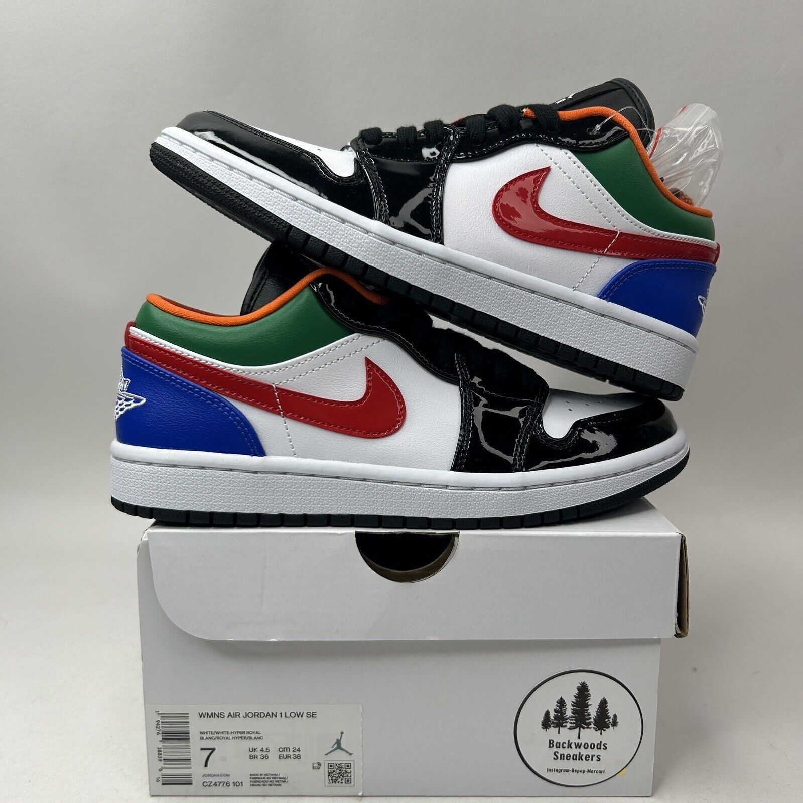 Nike Nike Air Jordan 1 Low SE “Black Toe Multi-Color” 2023 Size US 7 / IT 37 - 1 Thumbnail