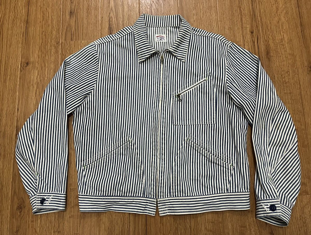 Vintage True Vintage 60s Workroom Hickory Stripe Work Jacket Size US L / EU 52-54 / 3 - 1 Thumbnail