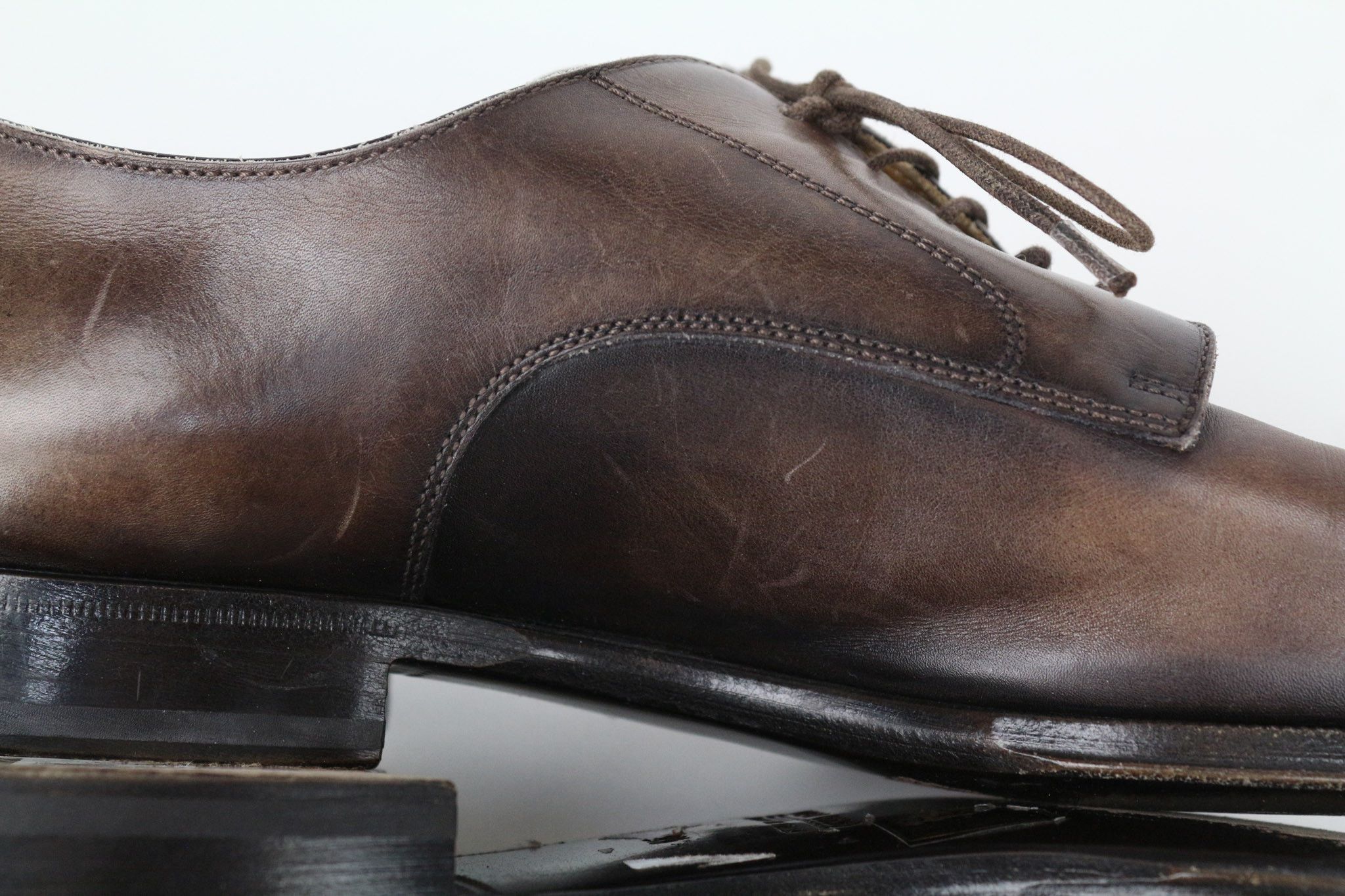 Suitsupply EU43.5 Mid Brown Calf Leather Derby Shoes 73516 Size US 10.5 / EU 43-44 - 14 Thumbnail