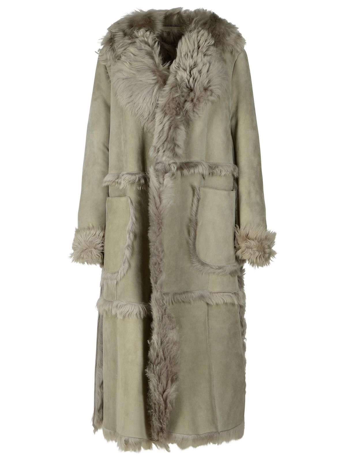 SALVATORE SANTORO Grey Suede Coat
