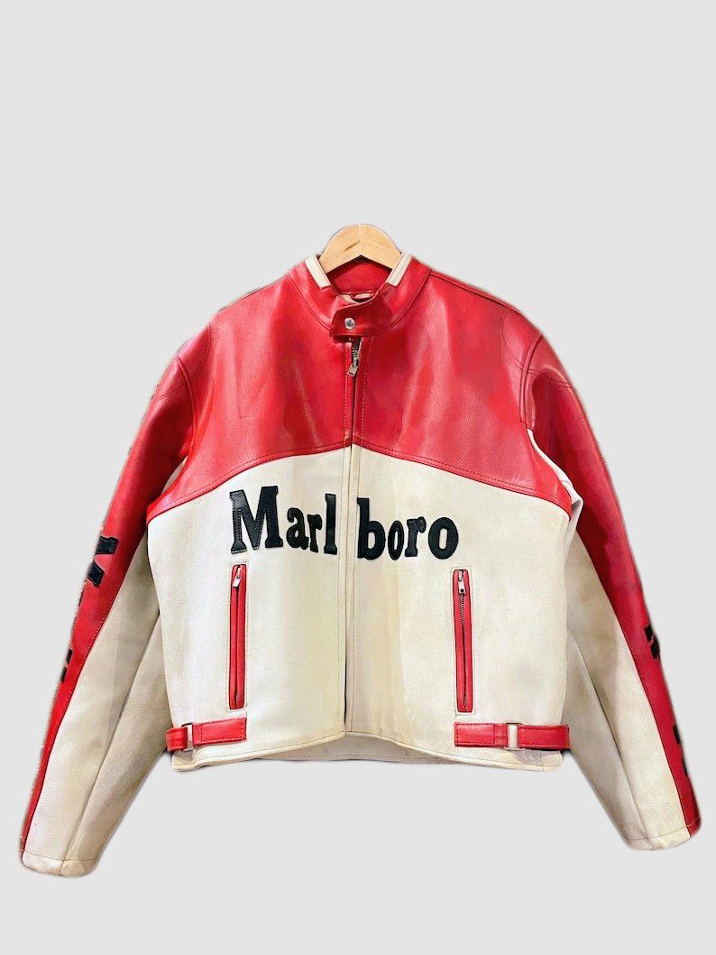 Marlboro Marlboro Leather Jacket Racing 1990s RARE | Grailed