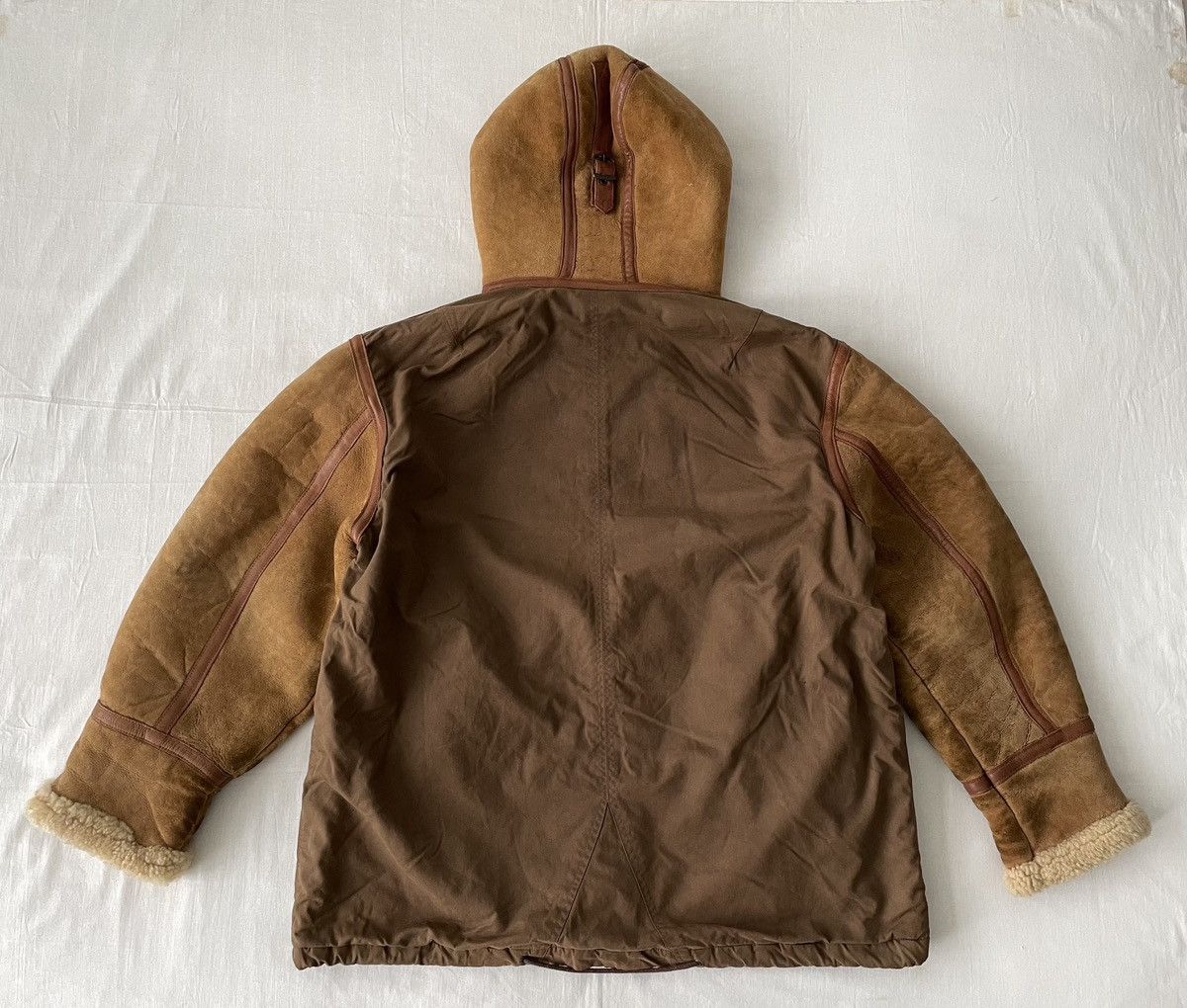 Chevignon Chevignon Shearling Sheepskin Hooded Bomber Jacket Parka B3 Size US L / EU 52-54 / 3 - 15 Thumbnail