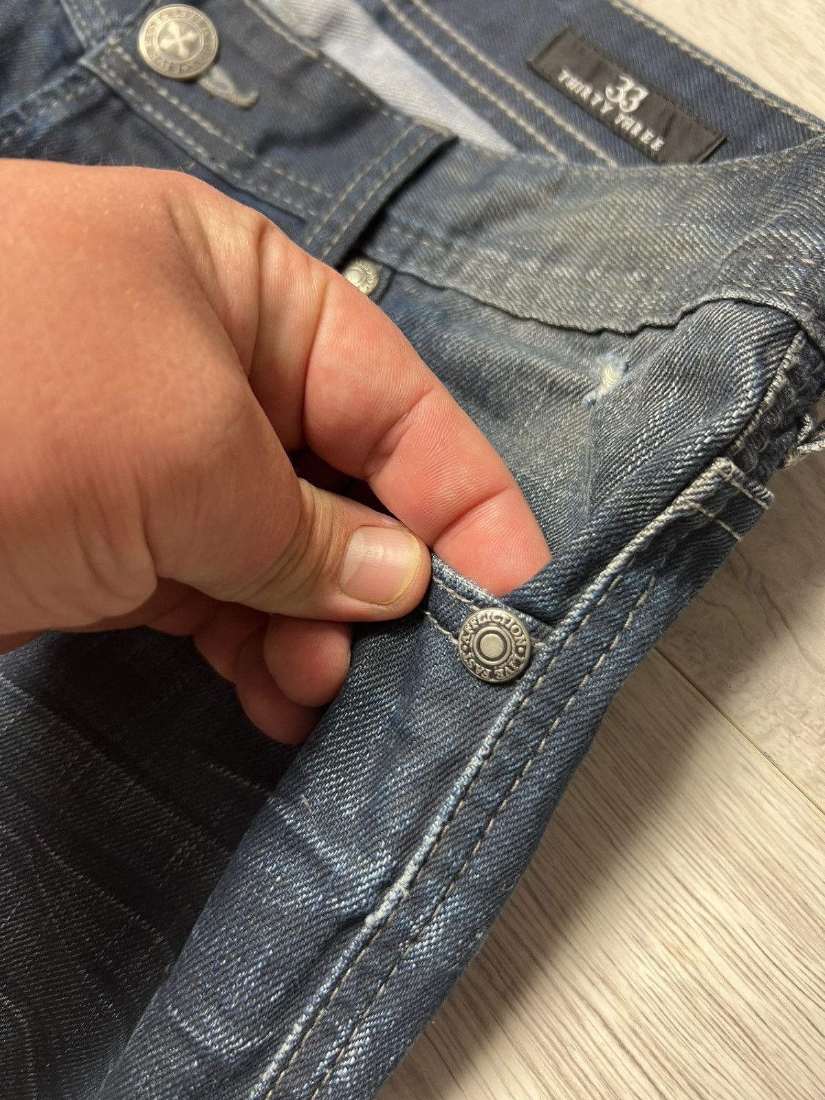 Affliction Vintage Affliction Straight Fit Jeans Distressed Denim Pants Size US 33 - 10 Thumbnail
