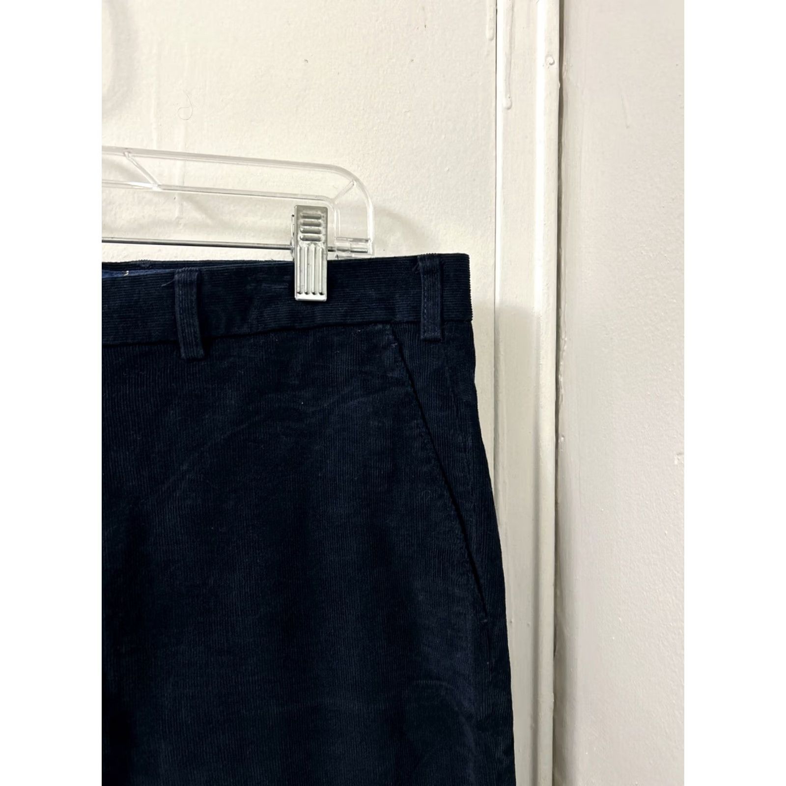 Ralph Lauren VINTAGE Lauren Ralph Lauren Corduroy Pants Mens 36x34 Blue Straight Leg Casual Dress Pants Men 90s Preppy USA Mens Size US 36 / EU 52 - 4 Thumbnail