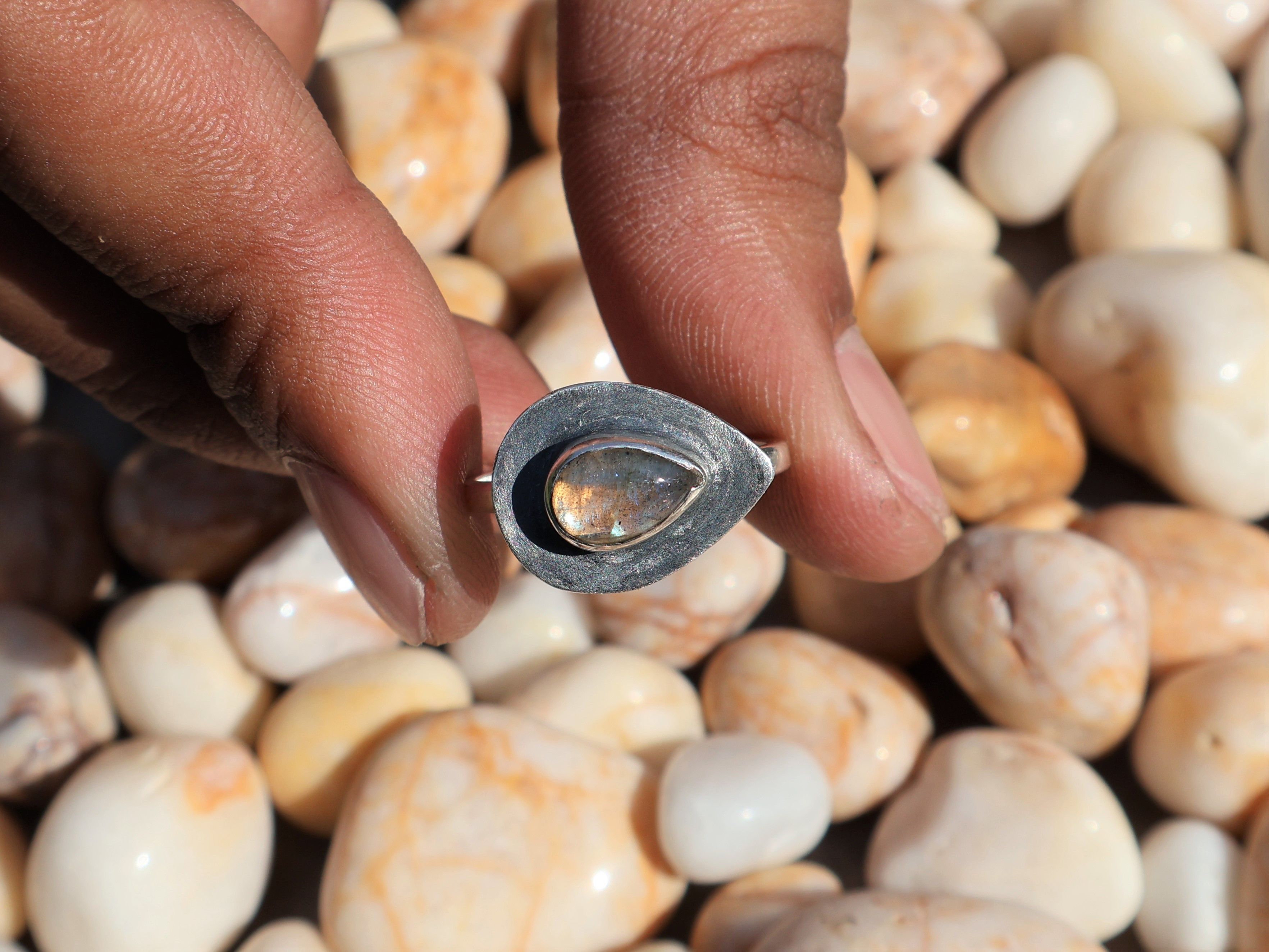 Handmade Labradorite Ring, Handmade Women Ring, 925 Sterling Silver Size ONE SIZE - 5 Thumbnail