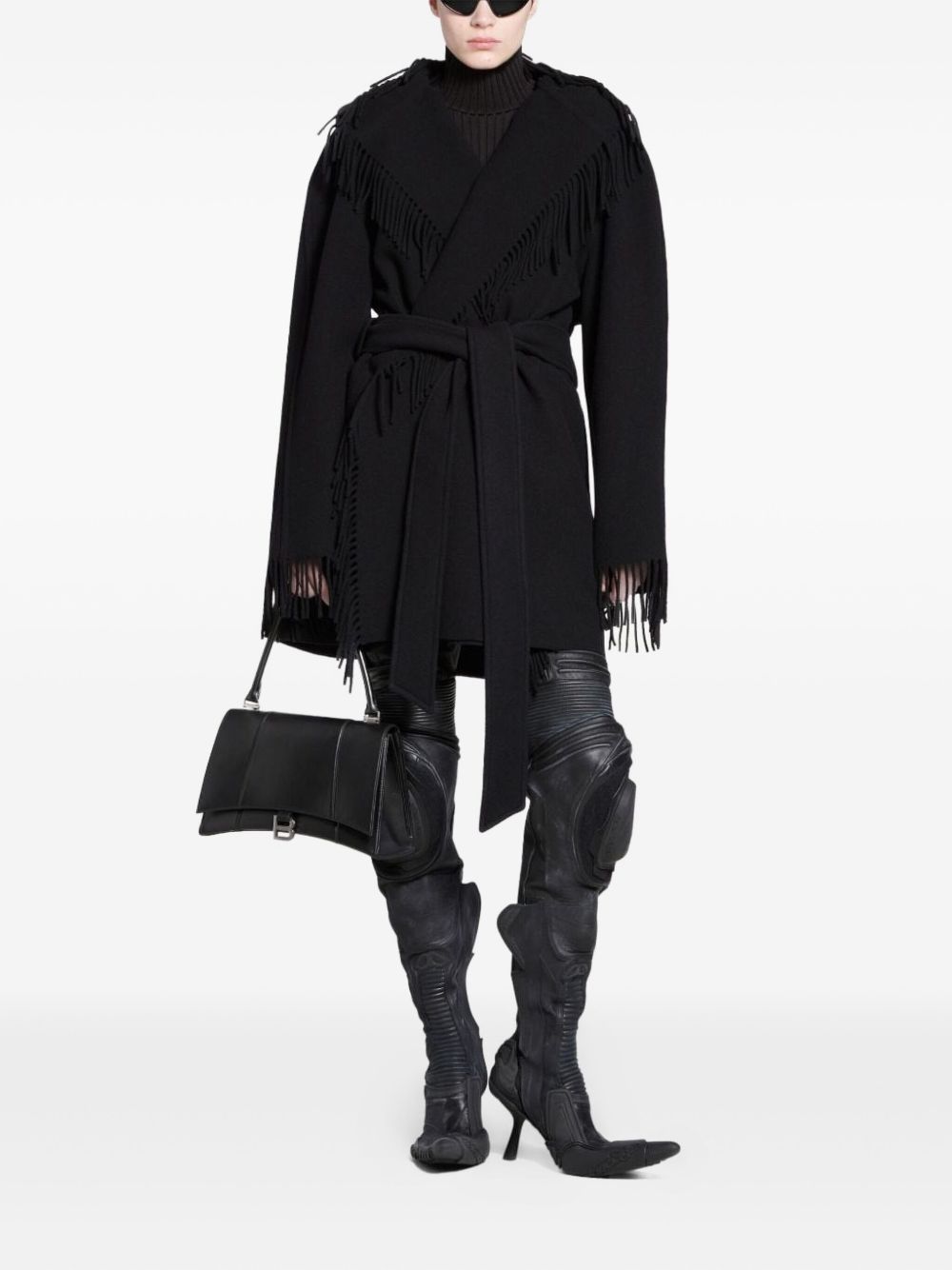 Balenciaga o1bcso1str1225 Fringe Jacket in Black Size XS / US 0-2 / IT 36-38 - 2 Thumbnail